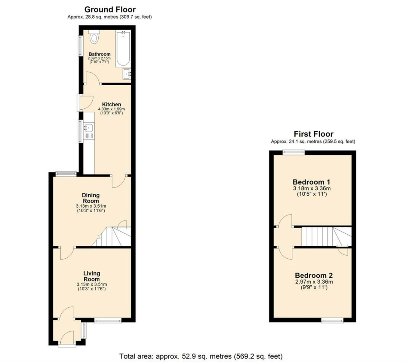 Eign Road, Hereford HR1, 2 bedroom terraced house for sale 66206509