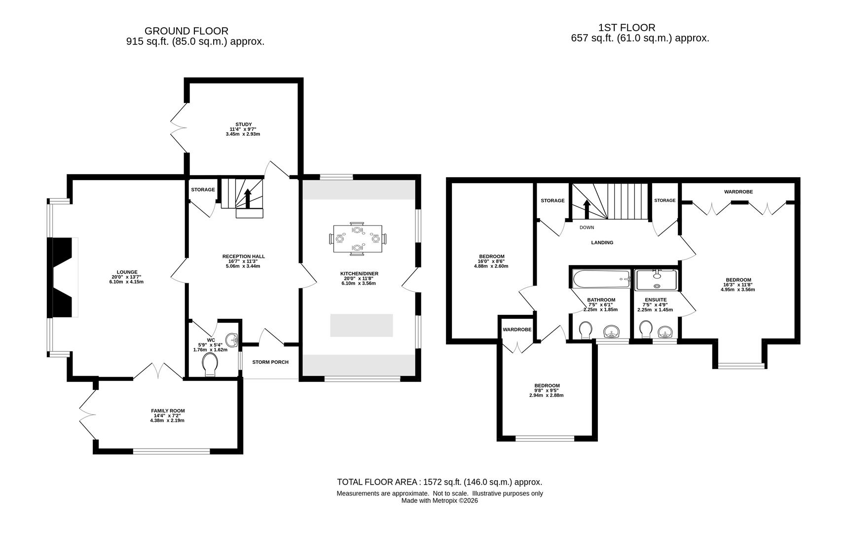 1a, Long Ridings Avenue, Brentwood floorplan