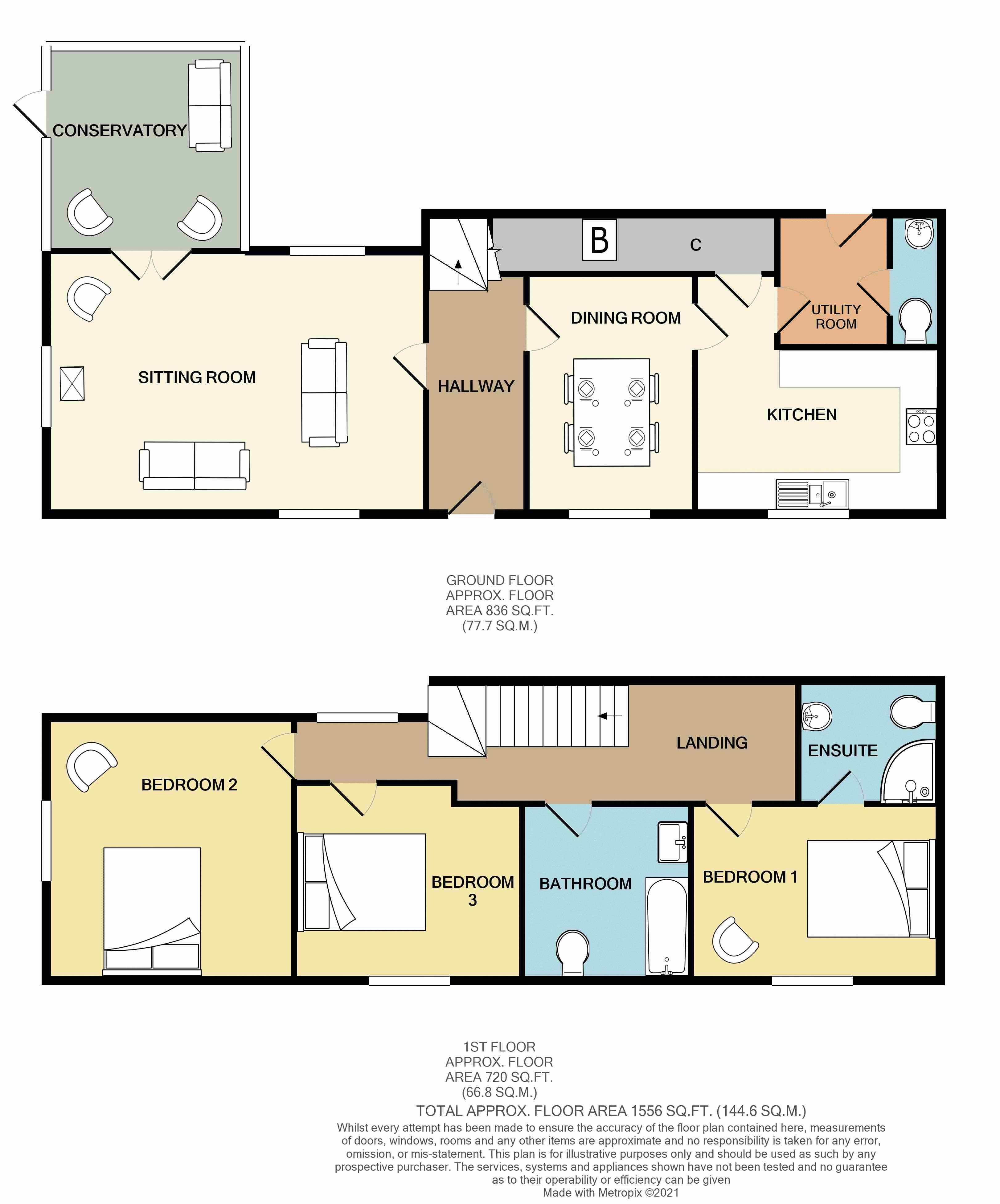 Groundsmans Cottage, The Grange, Somerton floorplan