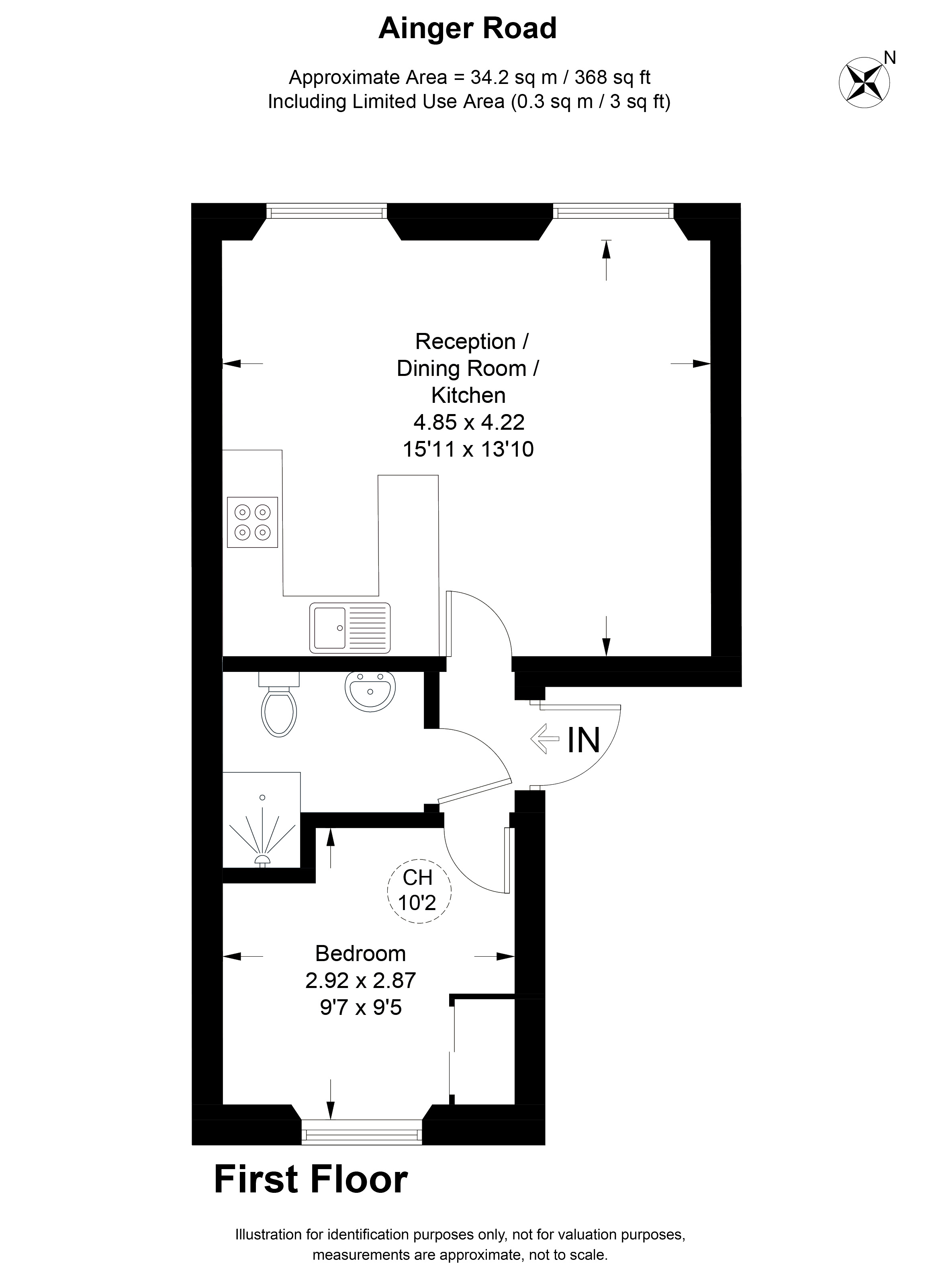 First Floor, 9, Ainger Road, London floorplan