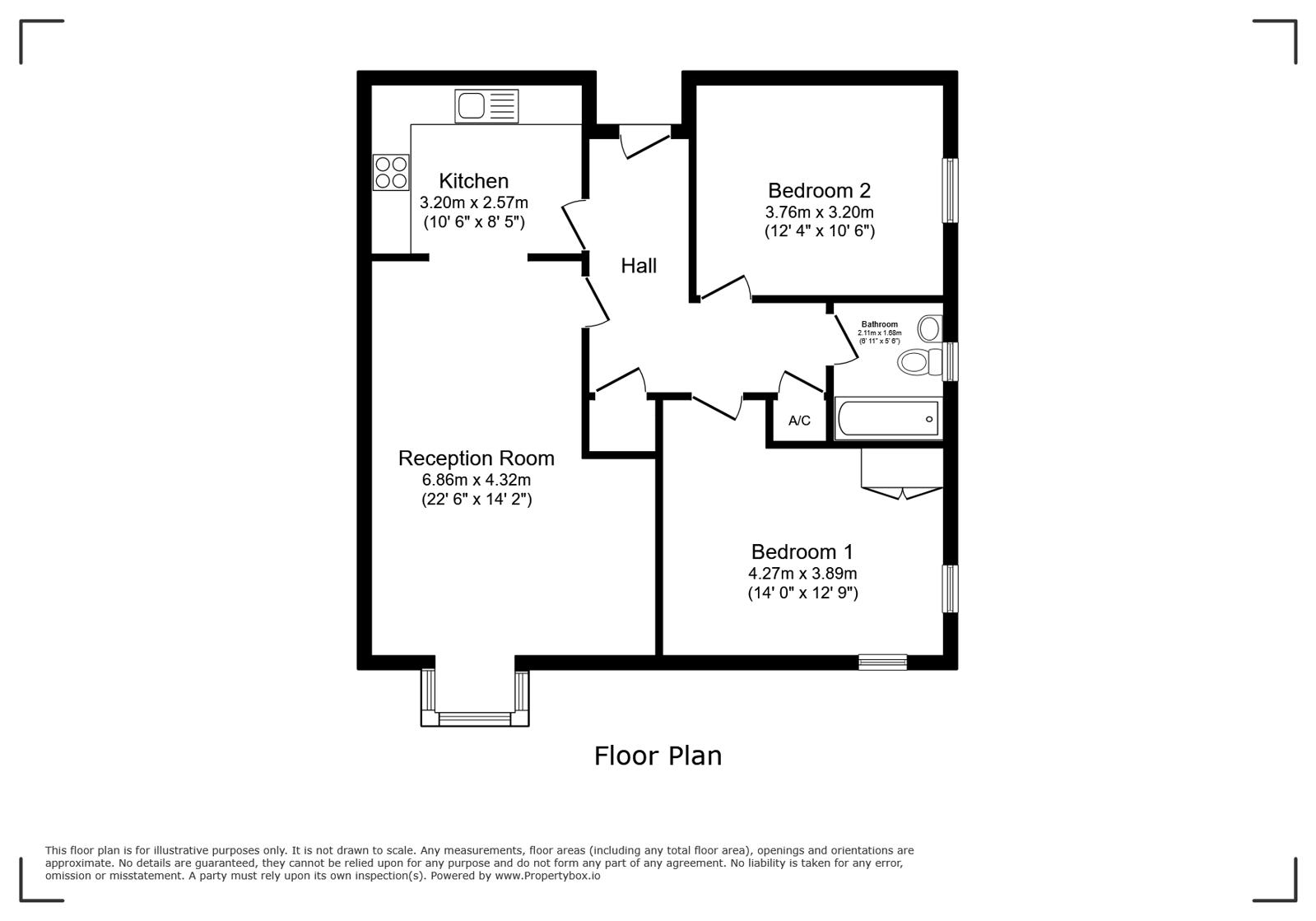 Flat 7, Ulric House,, Waleron Road, Hampshire floorplan
