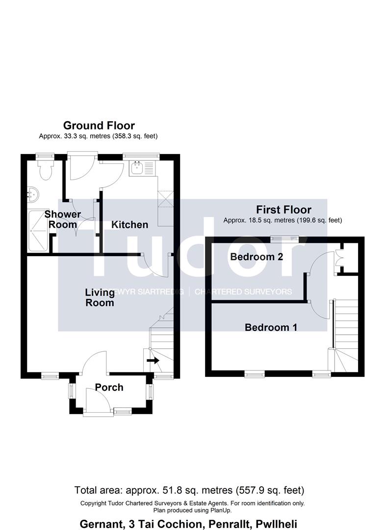 Gernant, 3 Tai Cochion Terrace, Pwllheli floorplan