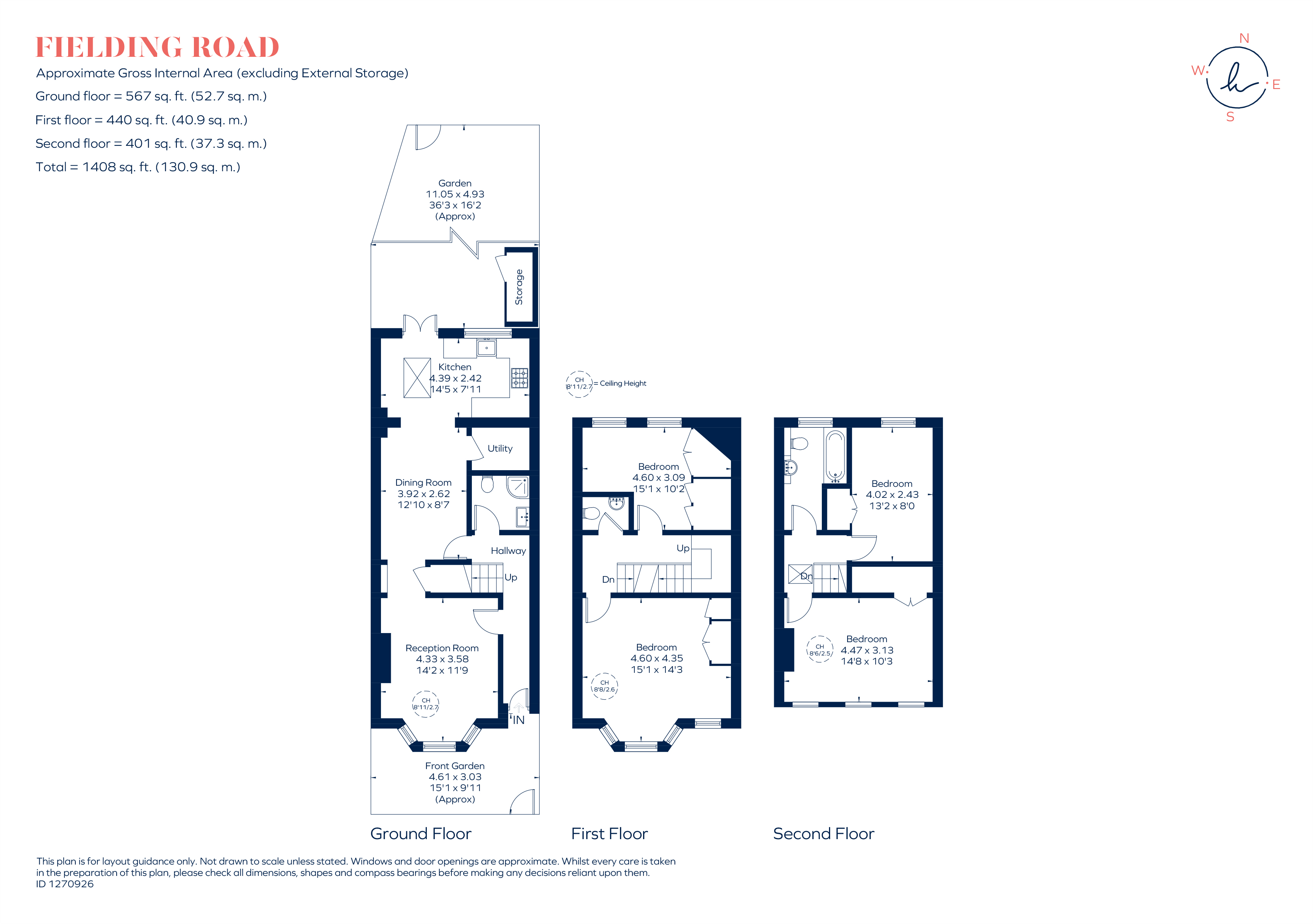 84, Fielding Road, London floorplan