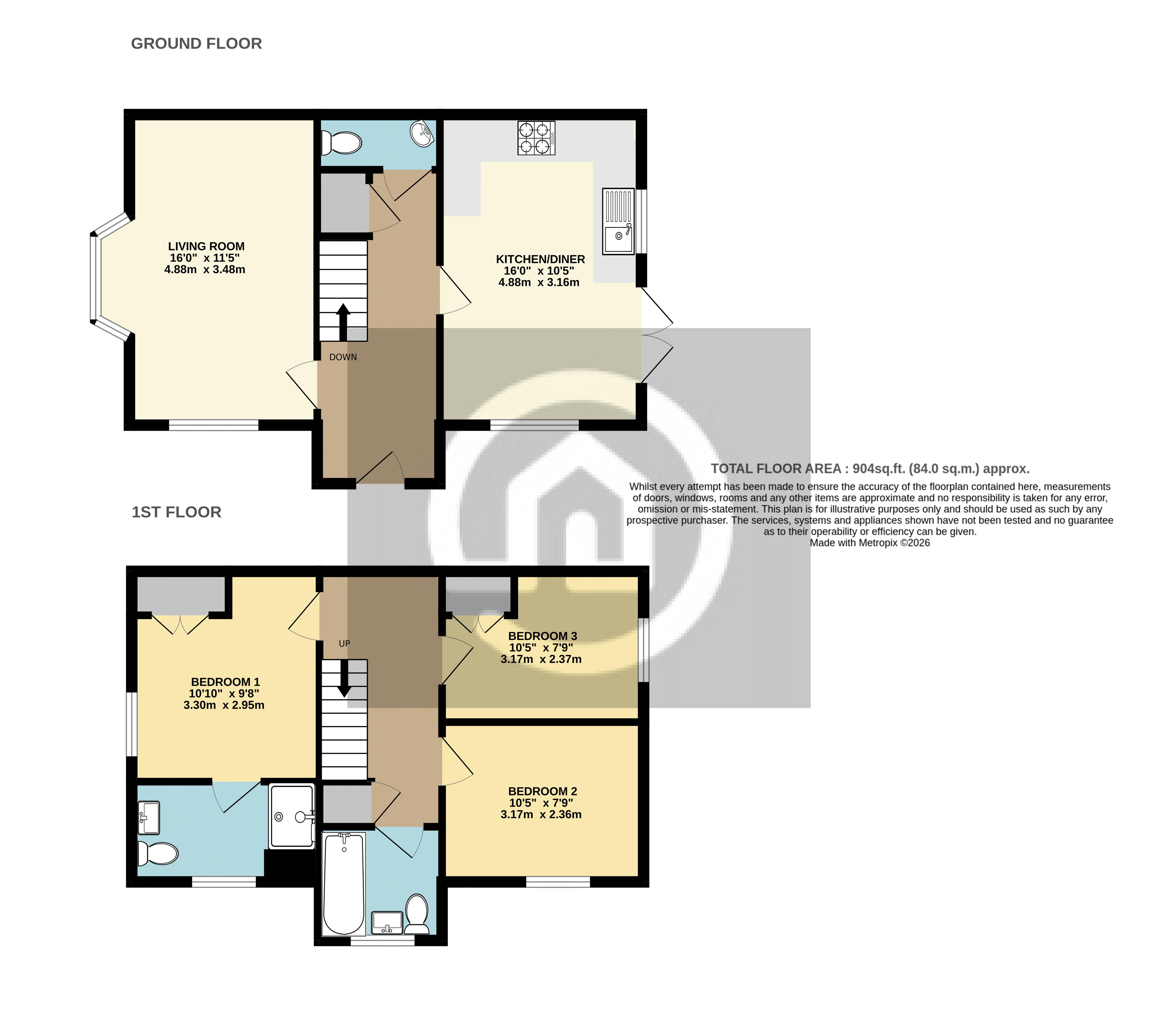 1, Burns Road, Bedford floorplan