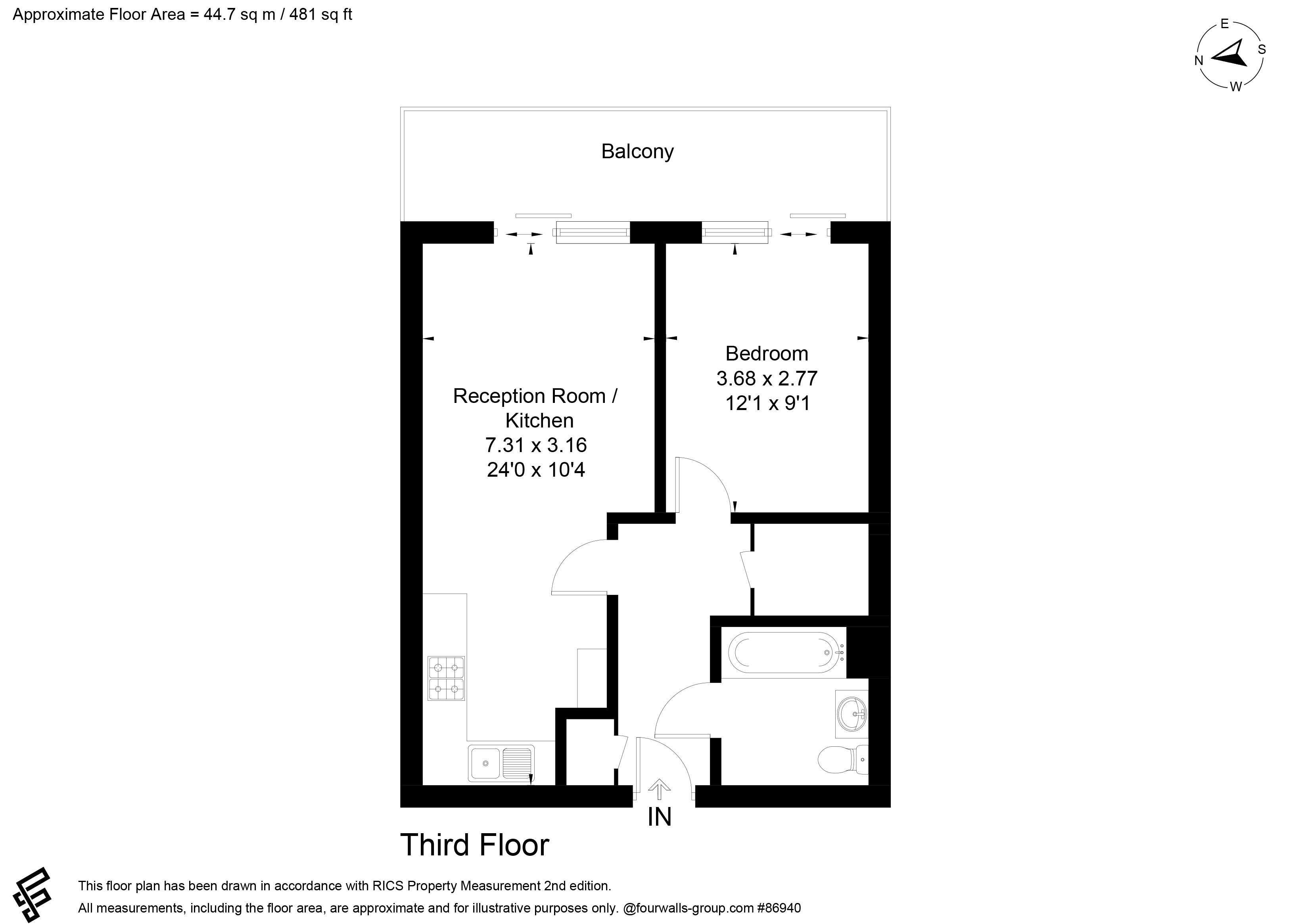 (Block B), Royal Carriage Mews, Woolwich floorplan