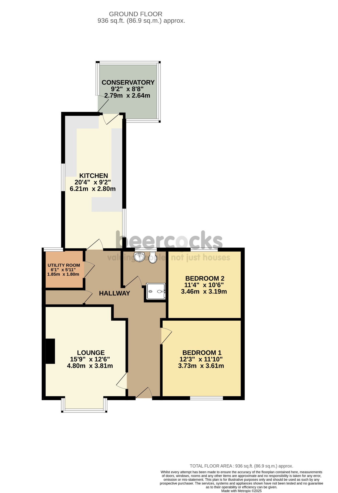 33 Park Avenue, Withernsea, East Riding of Yorkshire floorplan