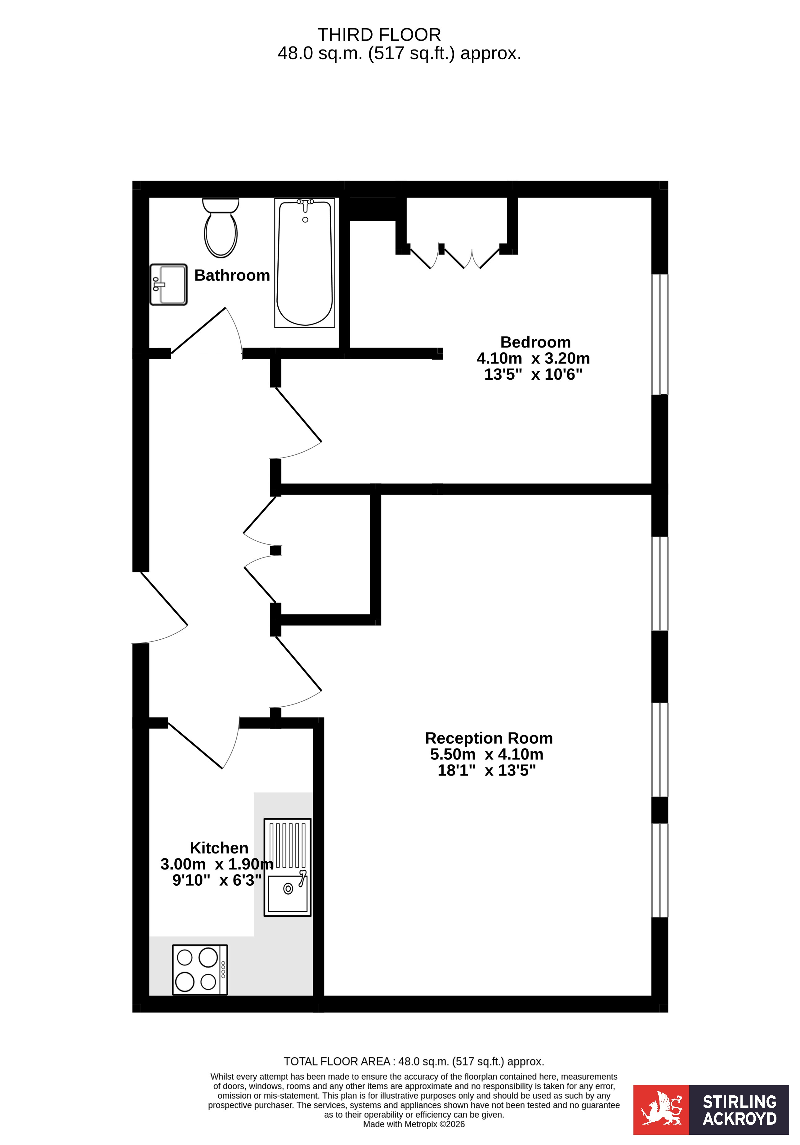 Flat 36, Bridge View Court, 19, Grange Road, London floorplan