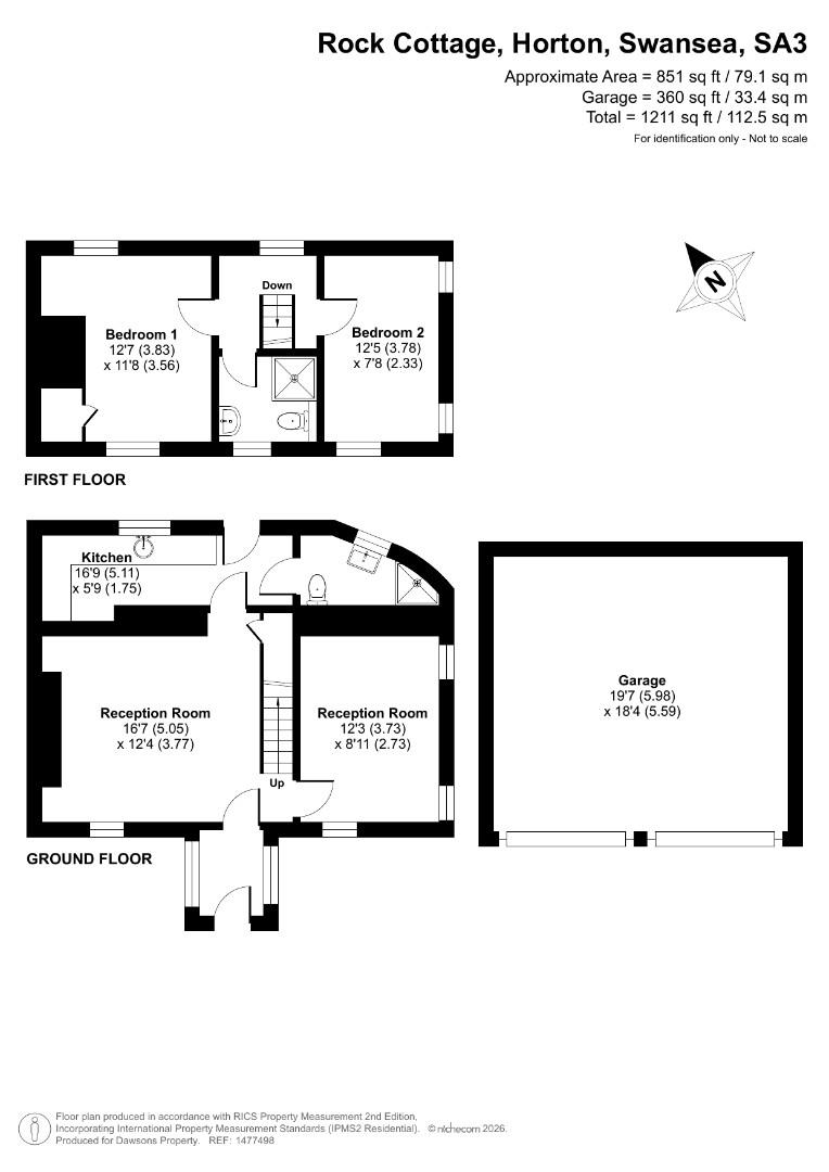 Rock Cottage, Swansea floorplan