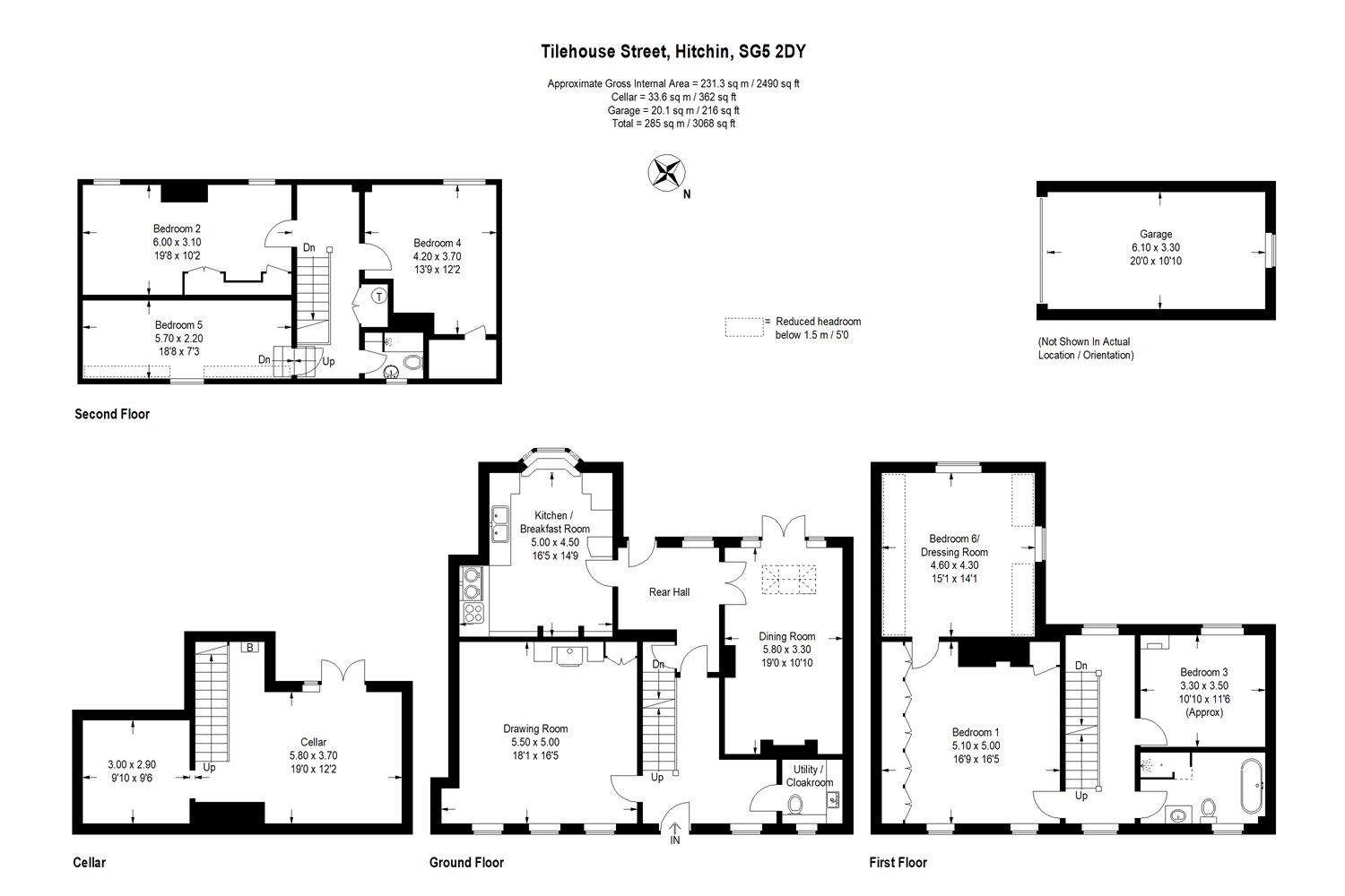 6 Bedrooms Detached house for sale in Tilehouse Street, Hitchin, Hertfordshire SG5