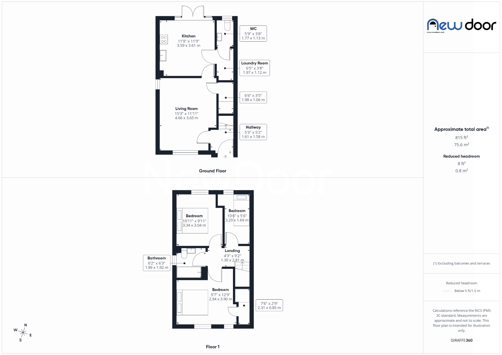 51, Clarence Crescent, Clydebank floorplan