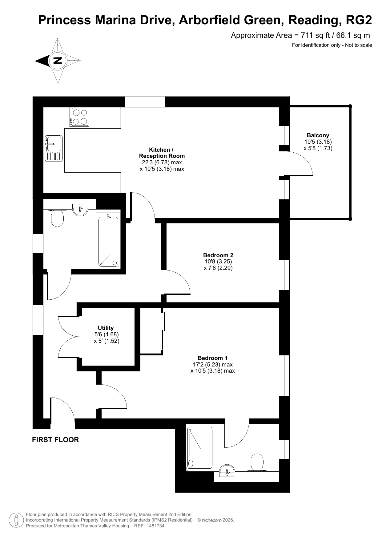 Fender House Princess Marina Drive, Reading floorplan
