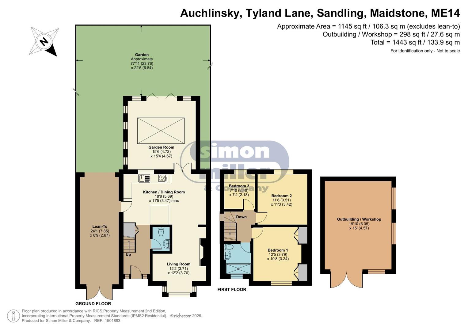 Auchlinsky, Tyland Lane, Maidstone floorplan