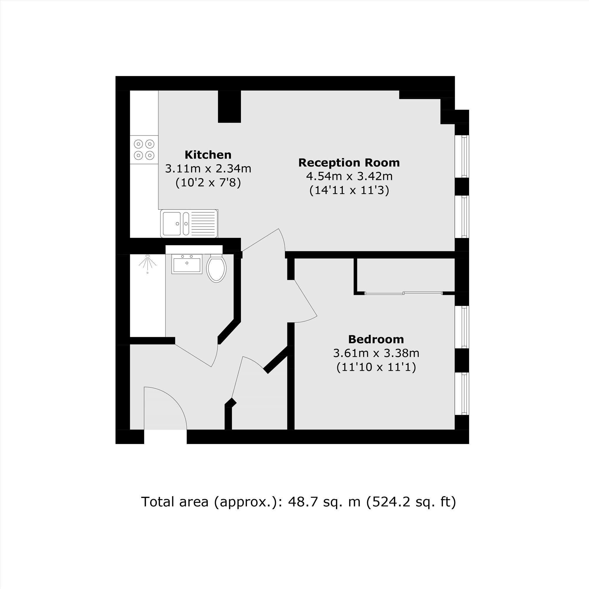 Flat 13, Millwood House, 42, Hampton Road, Teddington floorplan