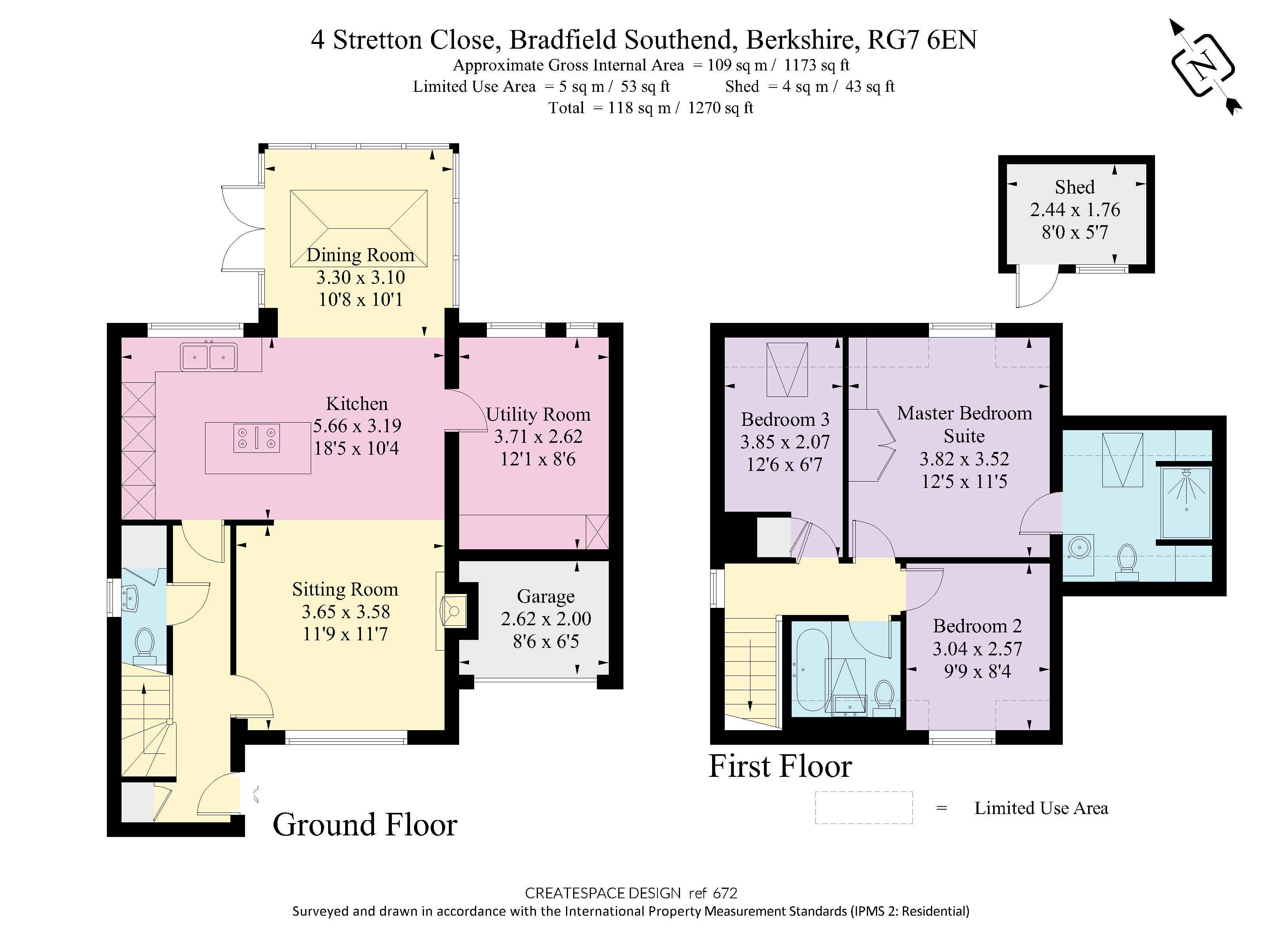 4 Stretton Close, Bradfield Southend floorplan