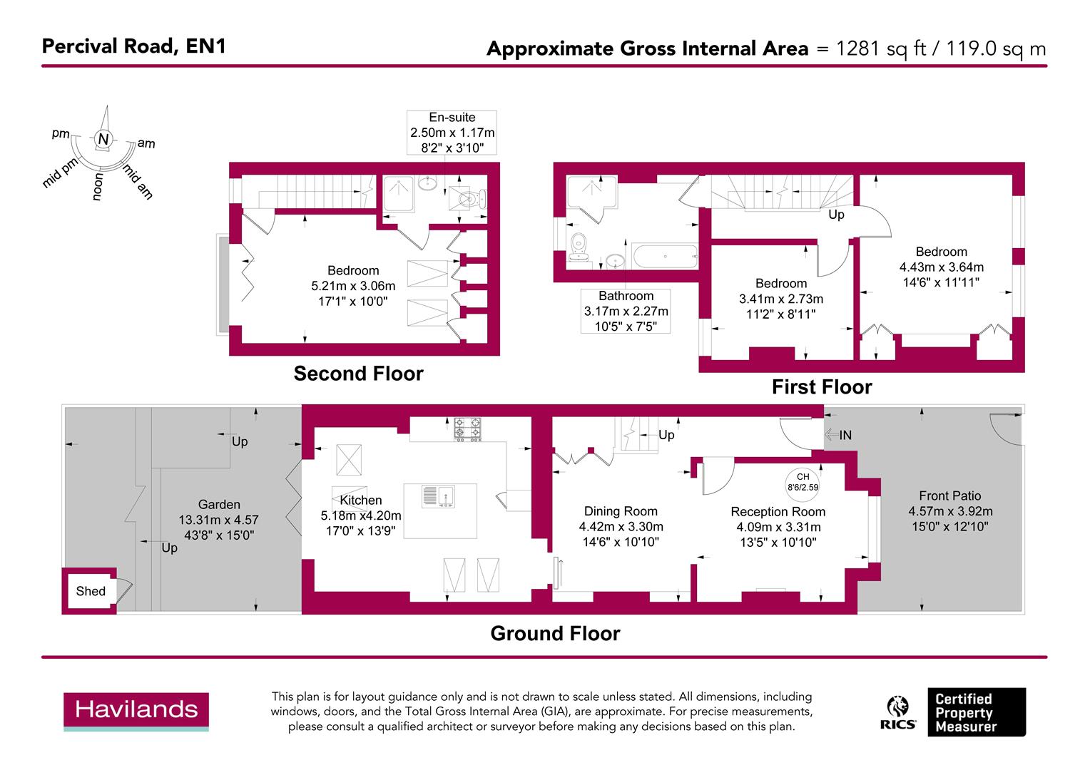 Percival Road, Bush Hill Park floorplan