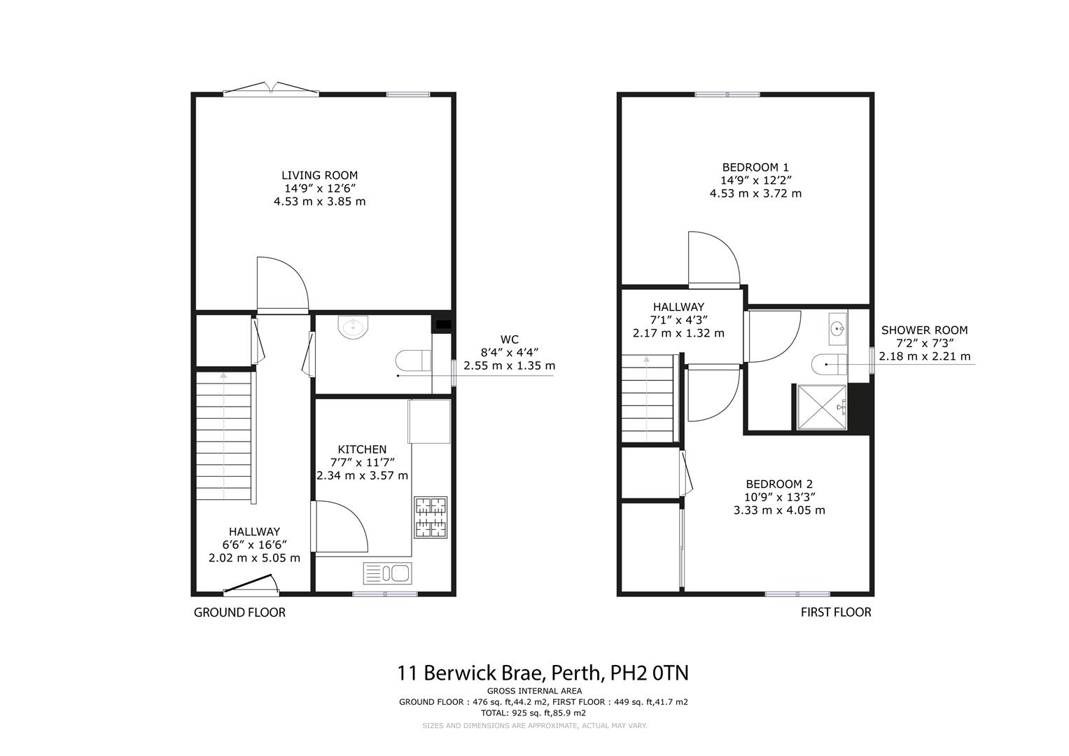 11, Berwick Brae, Perth floorplan