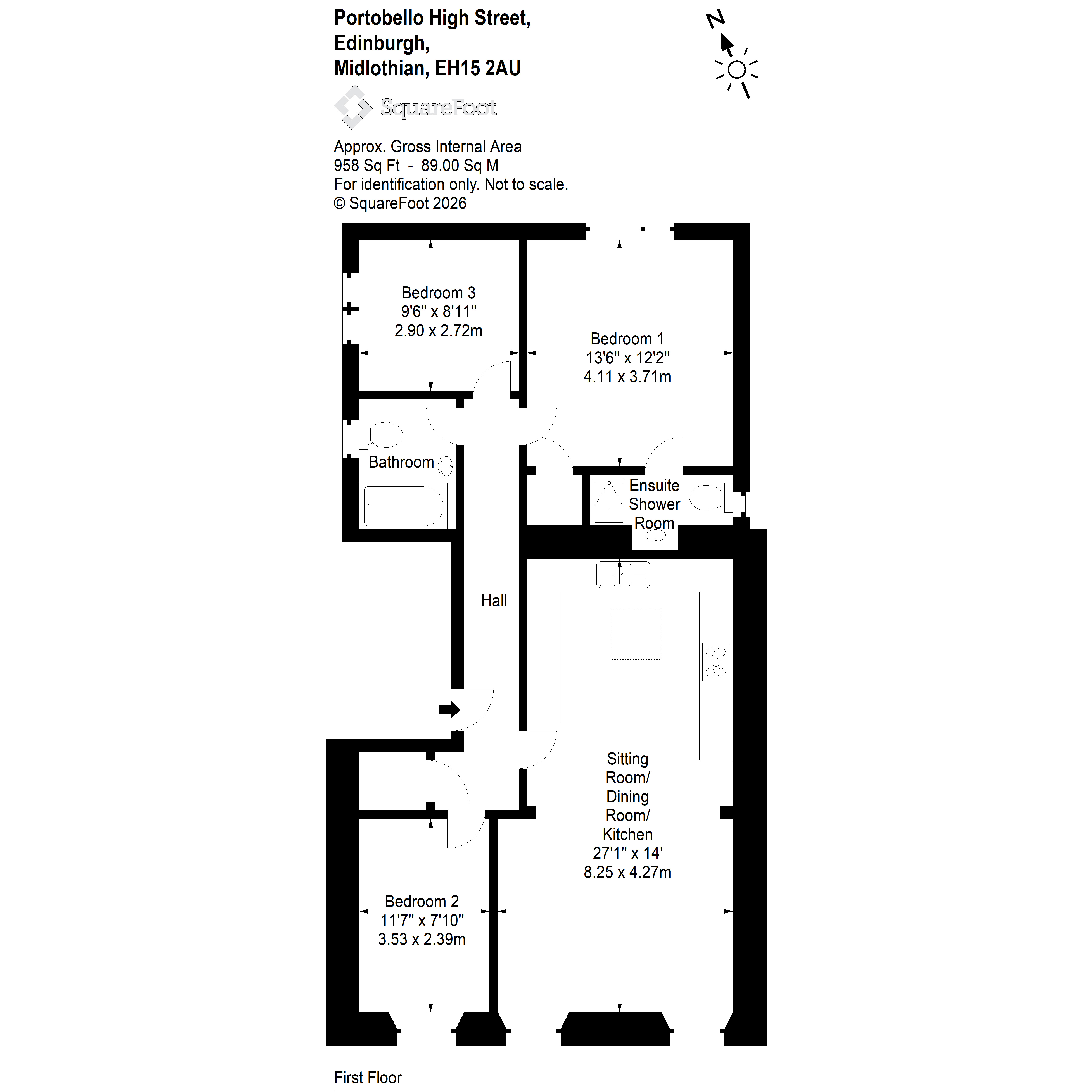 214/1, Portobello High Street, Edinburgh floorplan