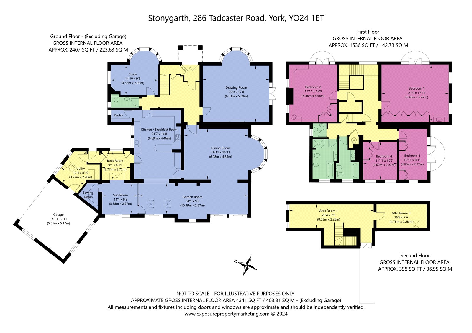 Stonygarth, 286, Tadcaster Road, North Yorkshire floorplan