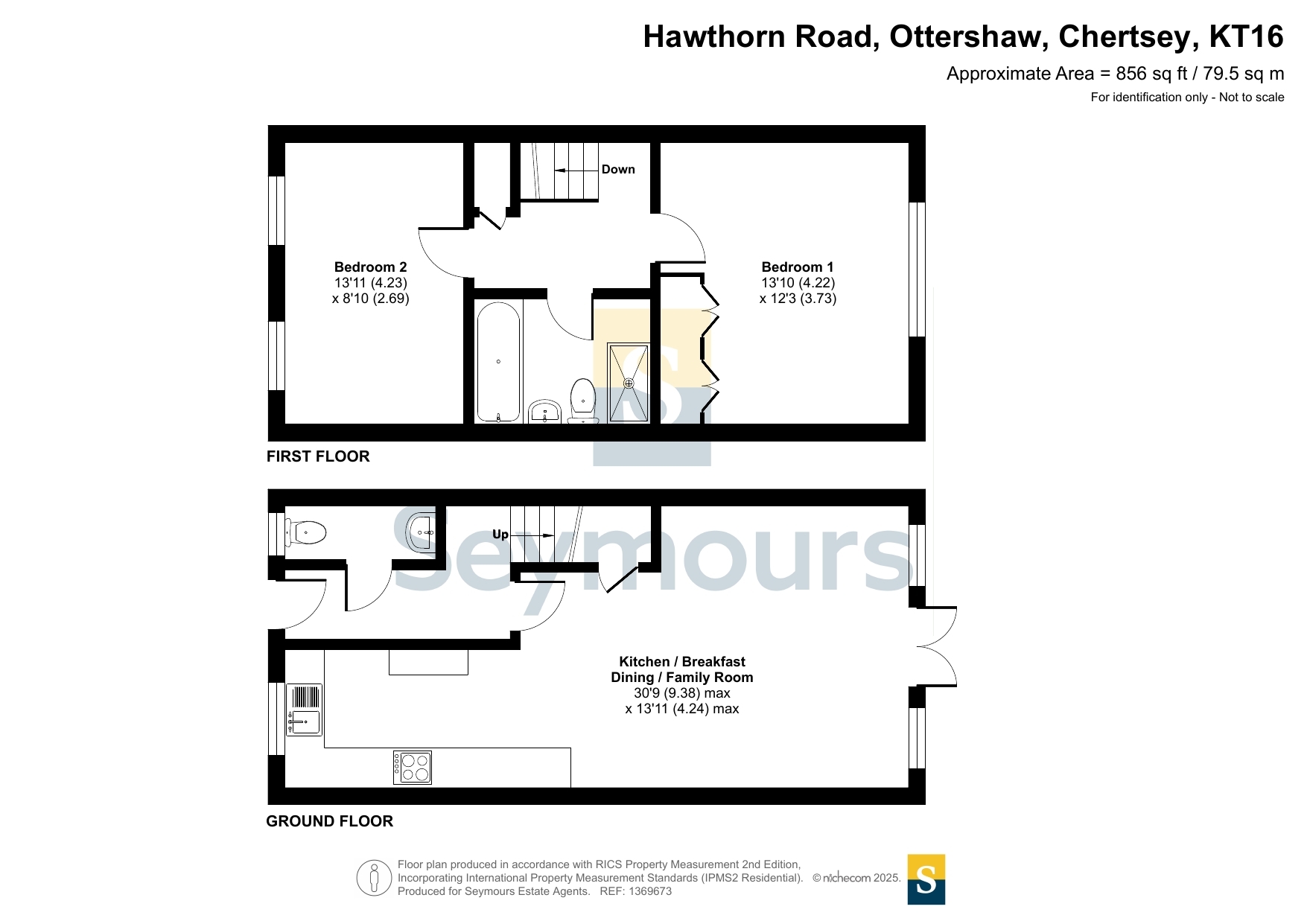 5, Hawthorn Road, Chertsey floorplan