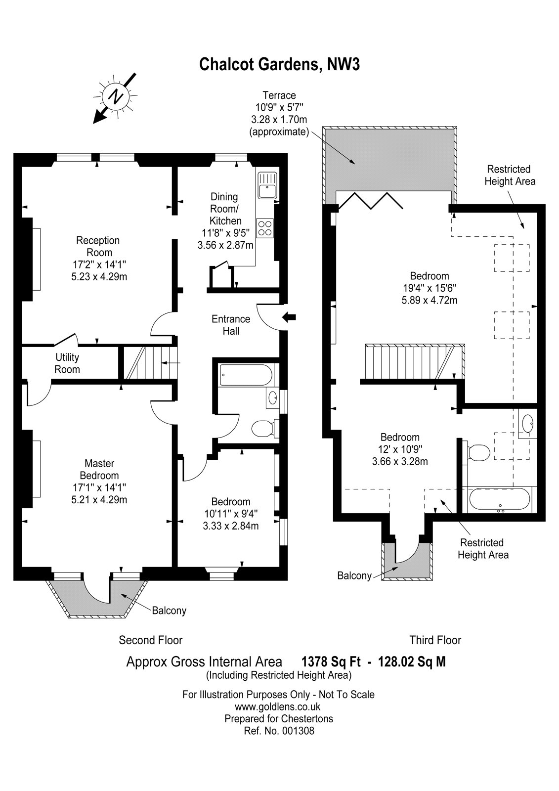 4 Bedrooms Flat to rent in Chalcot Gardens, Belsize Park, London NW3