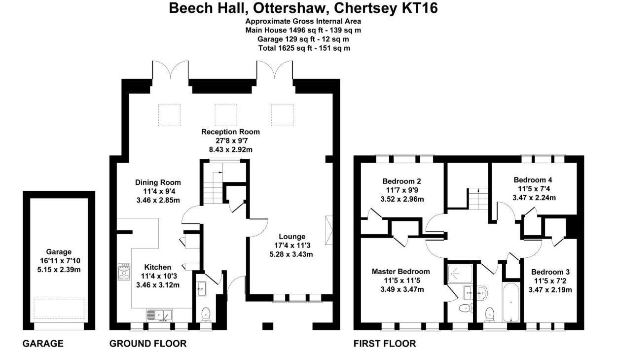 1 Beech Hall, Guildford Road, Chertsey floorplan