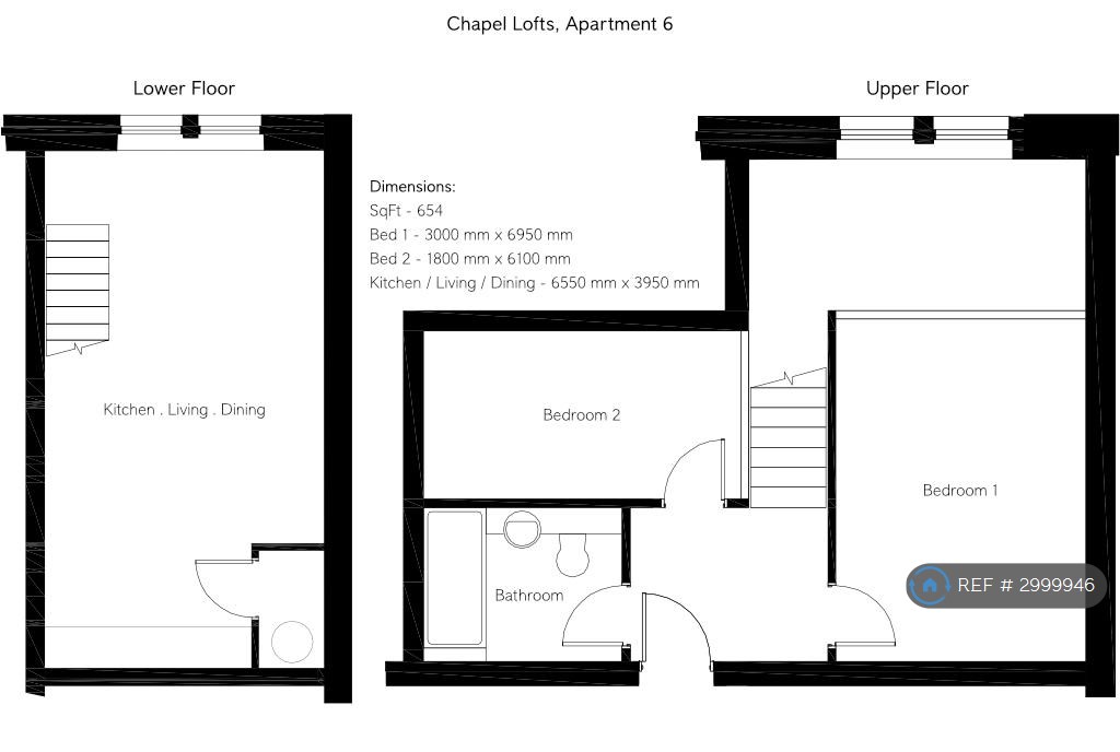 Flat  Chapel Lofts, Commercial Street Morley, Leeds floorplan