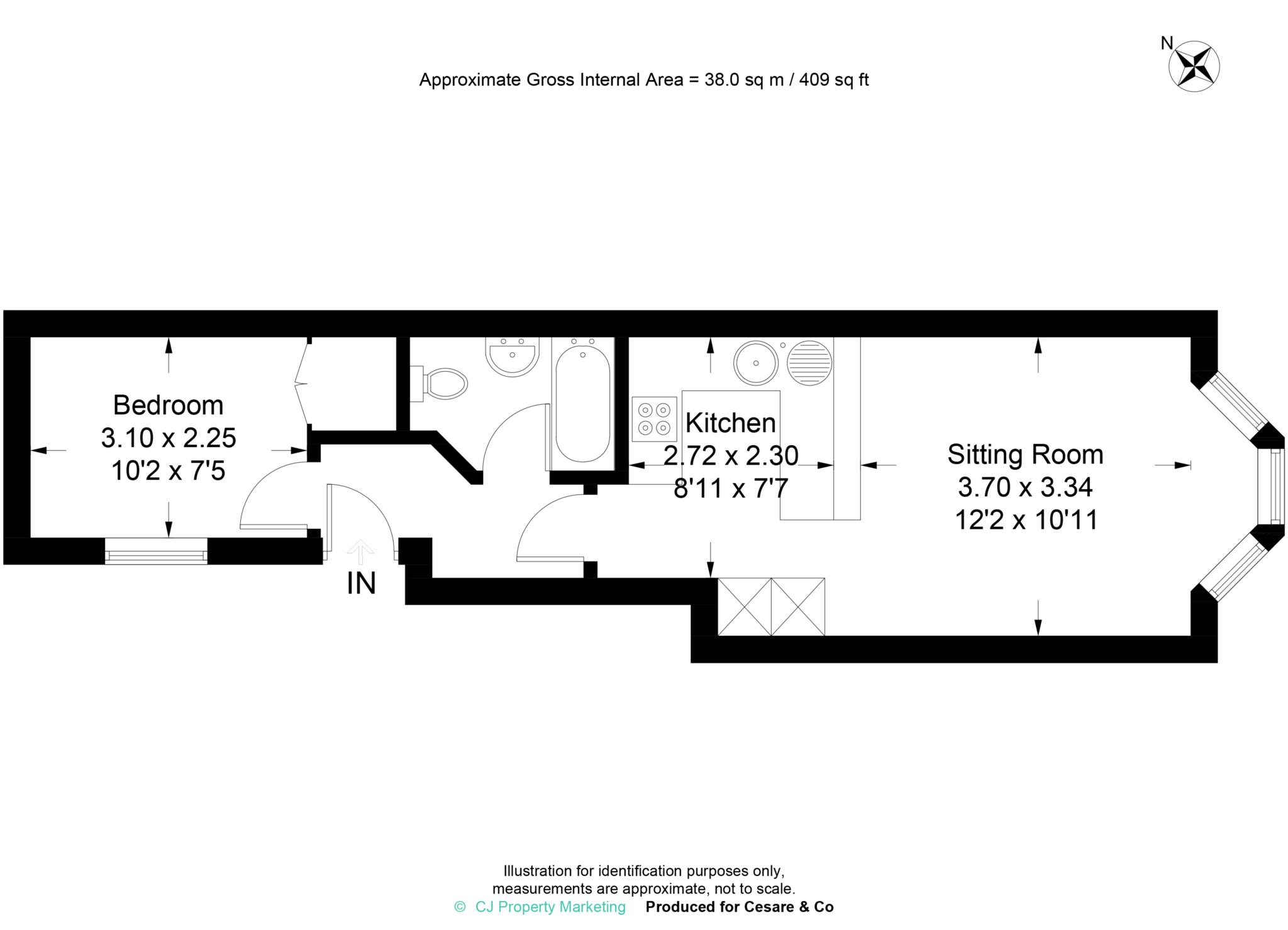 Flat 1 Stratford House, Queen Street, Tring floorplan