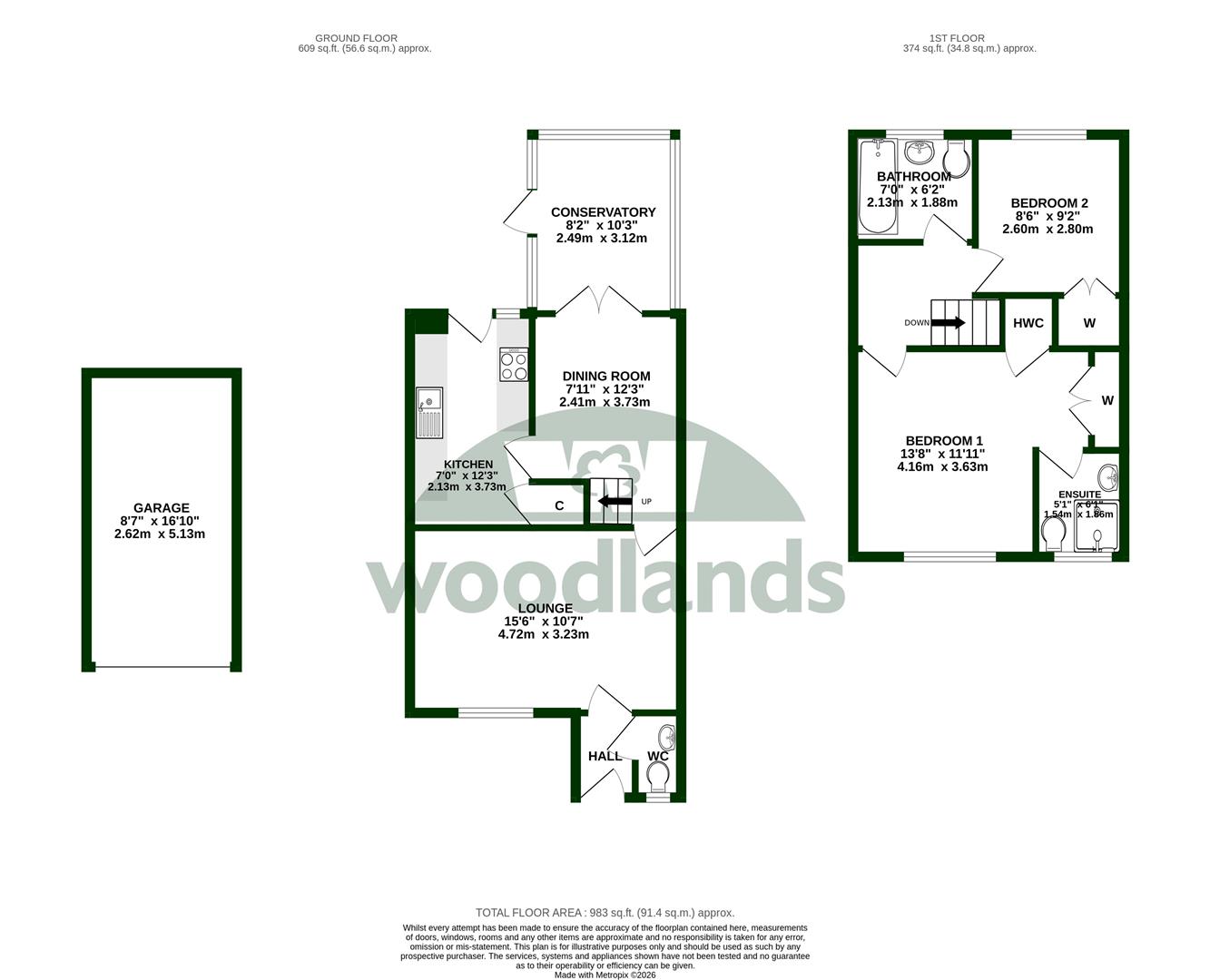 165, Tanbridge Park, Horsham floorplan