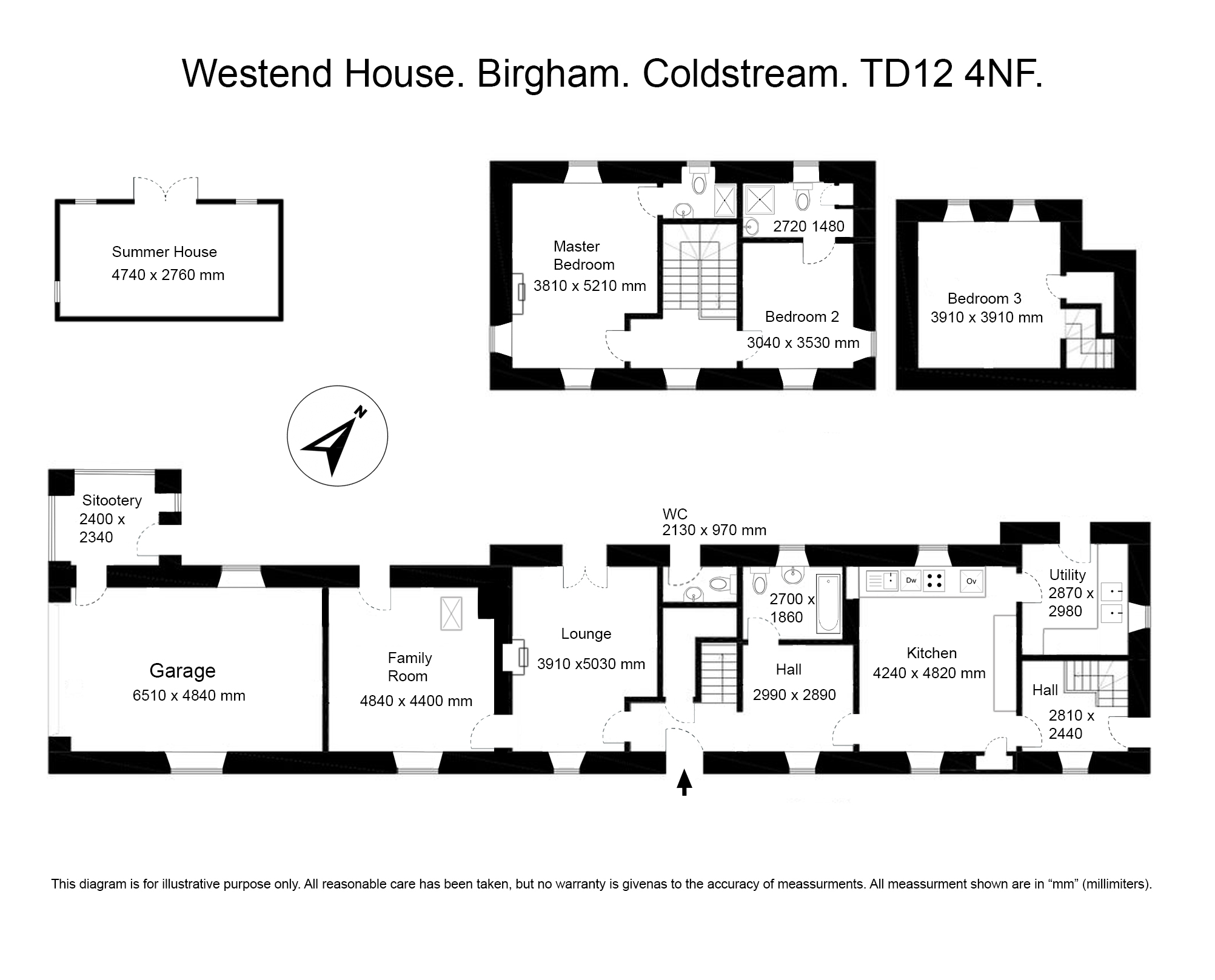 Westend House, Coldstream Road, Birgham floorplan