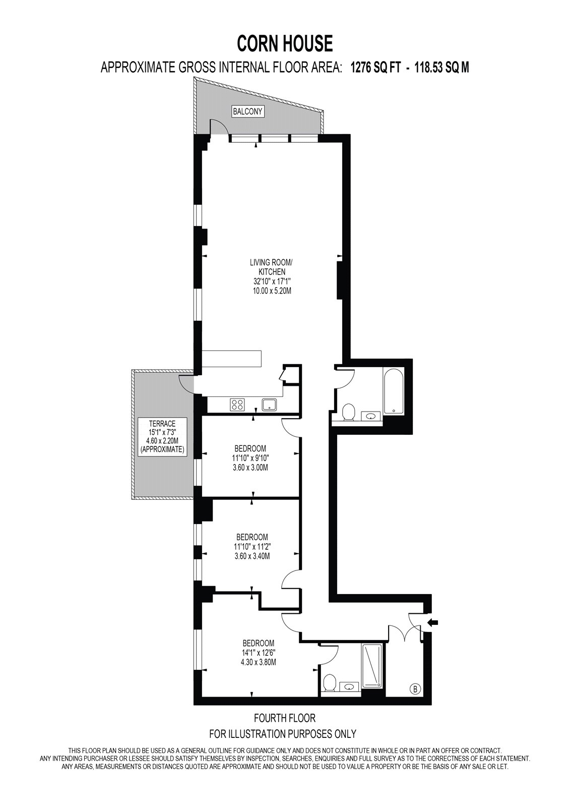 Flat 4,, Corn House, London floorplan