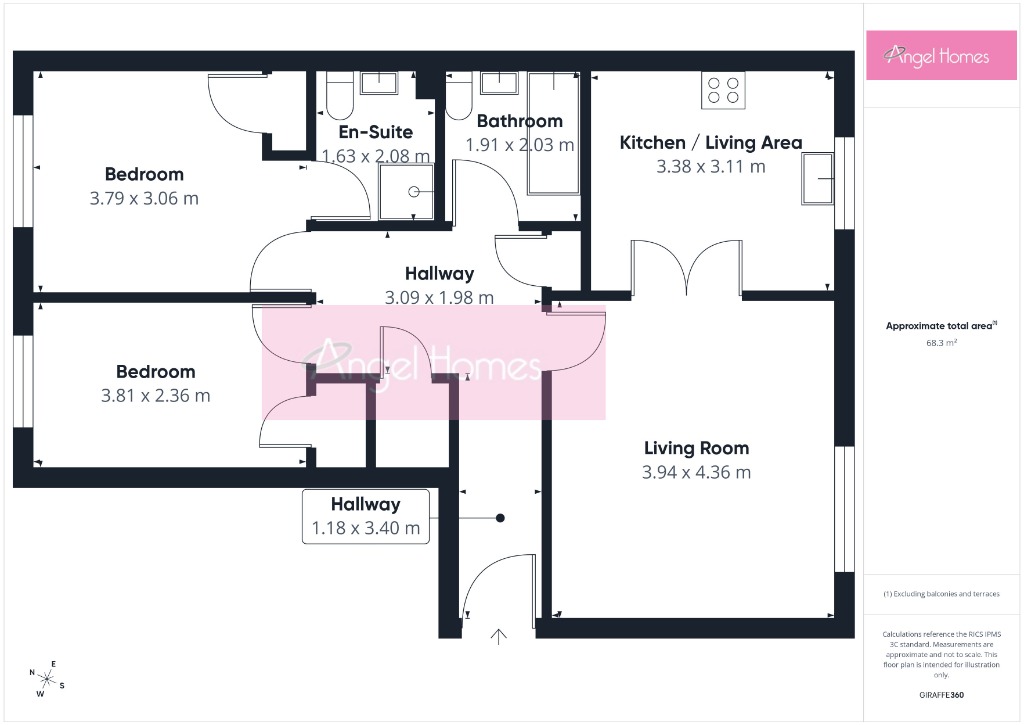 Flat 1  218, Eaglesham Road, East Kilbride floorplan