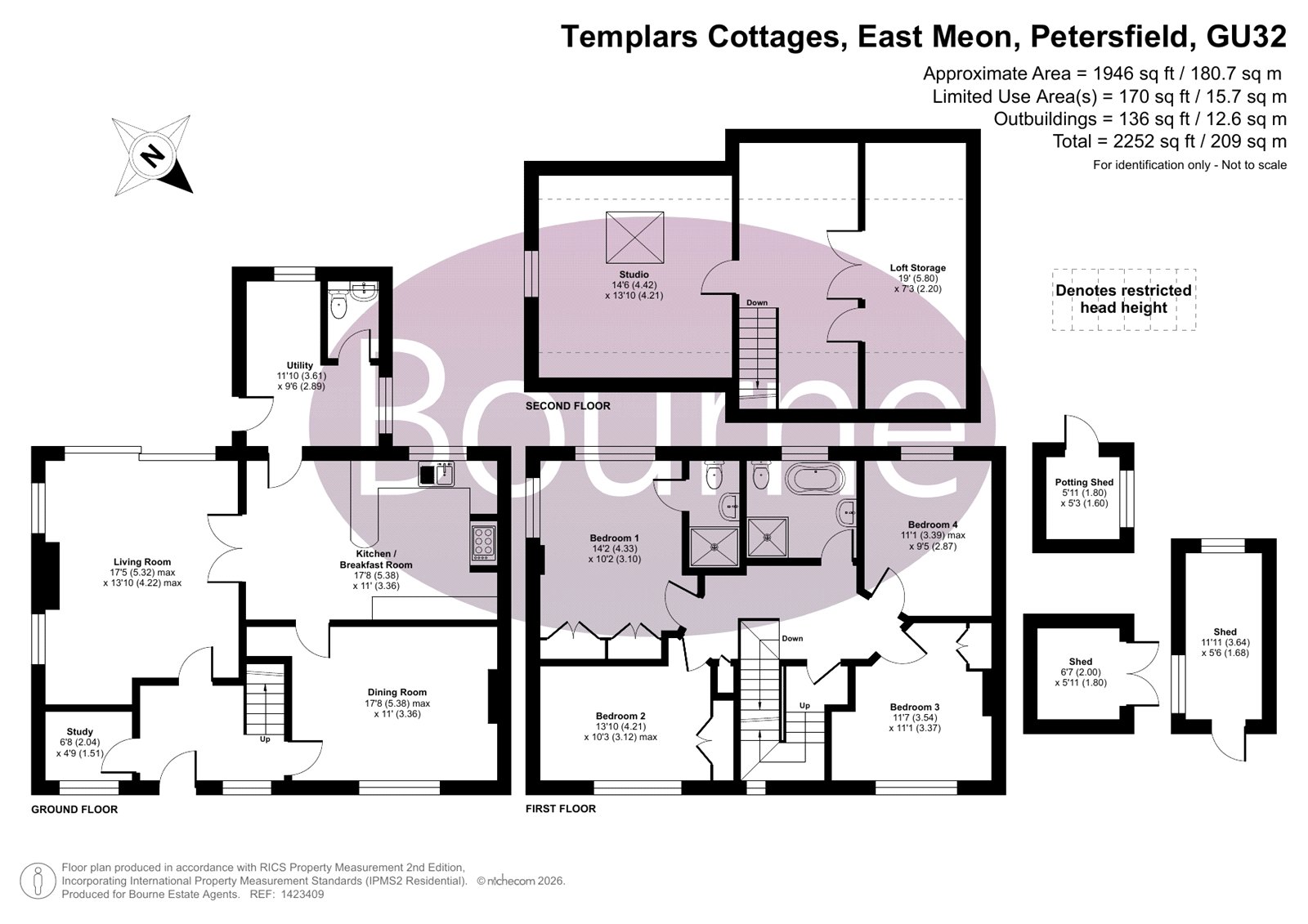 4 Templars Cottages,, East Meon, Petersfield floorplan