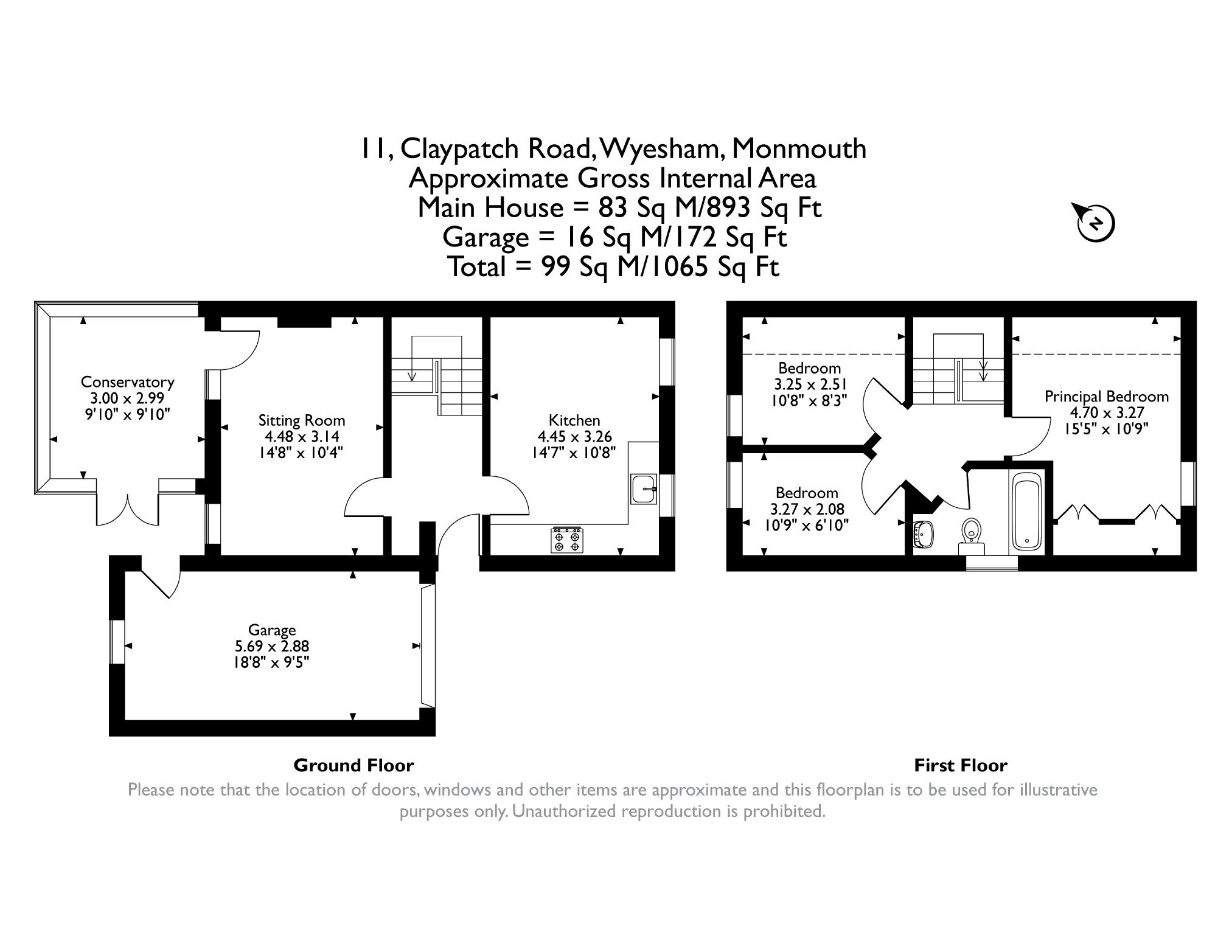 11, Claypatch Road, Wyesham, Monmouth floorplan