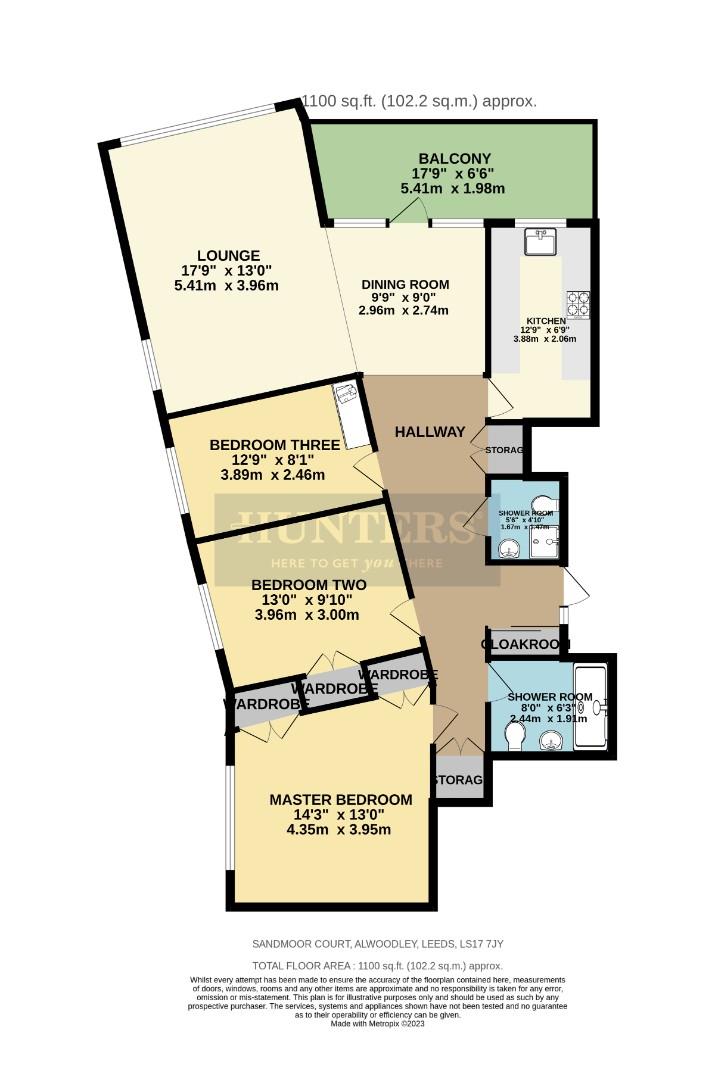 17, Sandmoor Court, Leeds floorplan