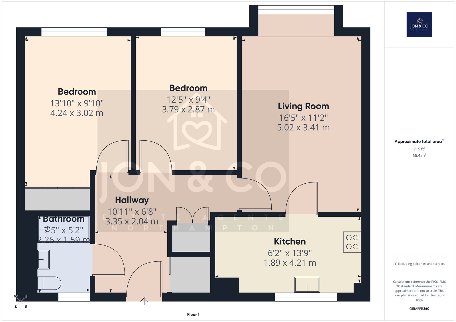 King Richard Court,Flat 39, Wootton Brook Close, Northampton floorplan