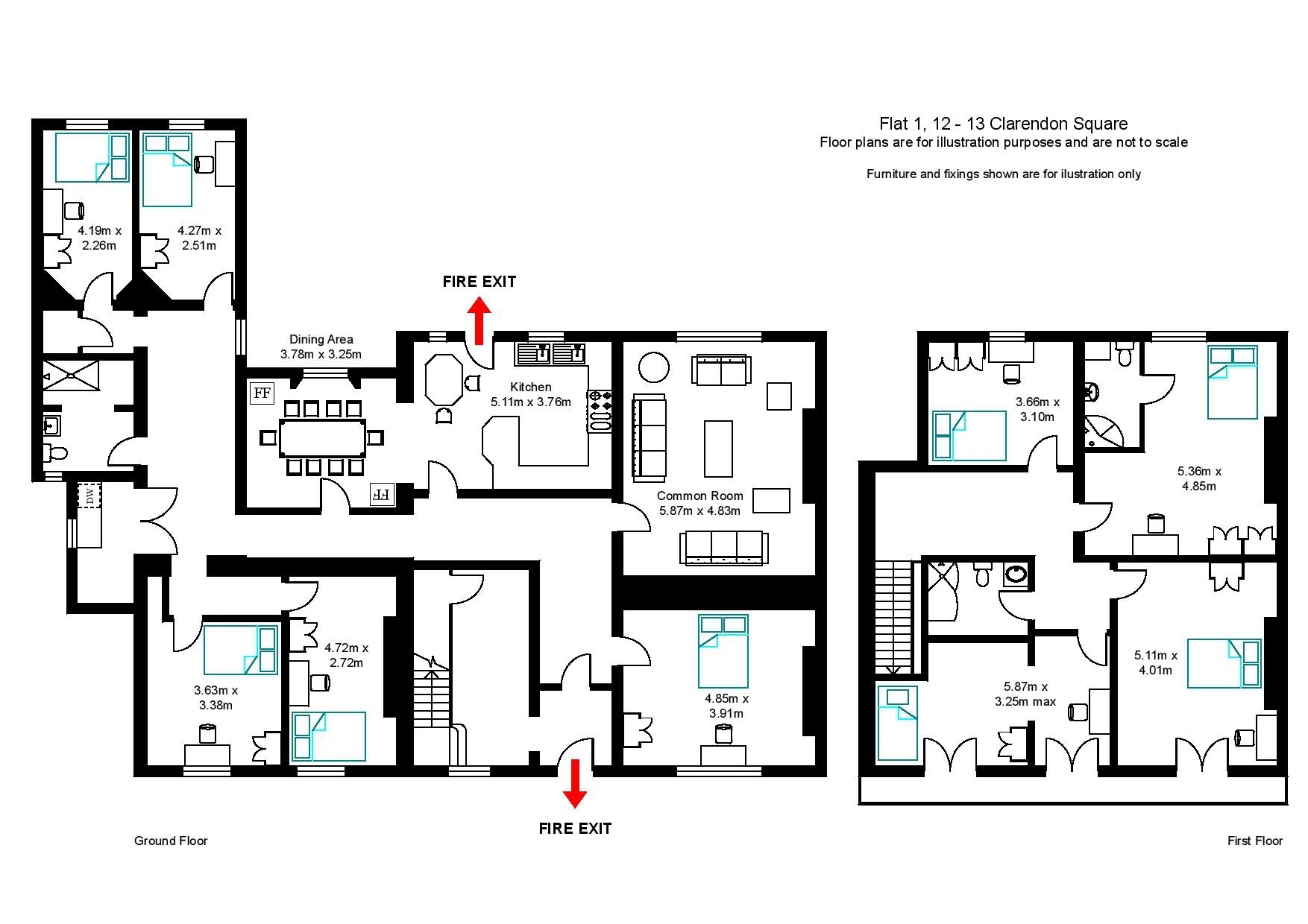 9 Bedrooms Flat to rent in 12-13 Clarendon Square, Leamington Spa, Warwickshire CV32