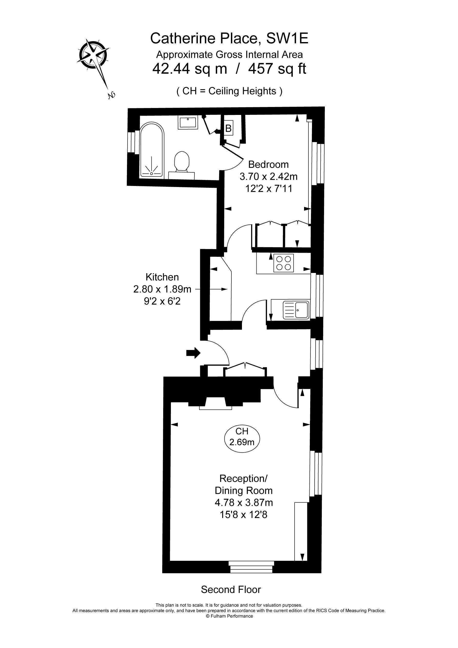 Flat 6, 16, Catherine Place, London floorplan