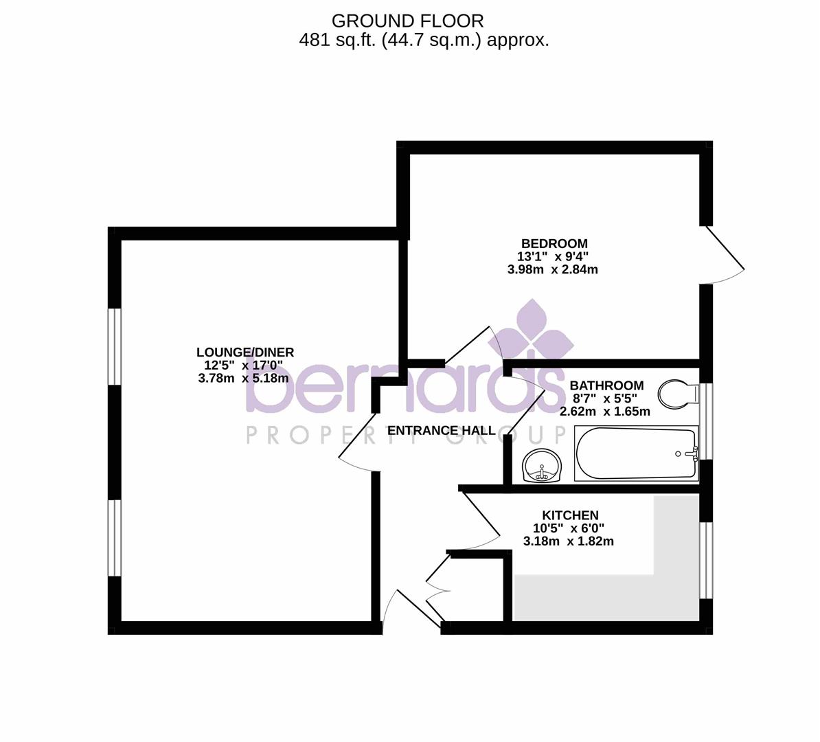 Flat 14, Vernon Court, London Road, Portsmouth floorplan