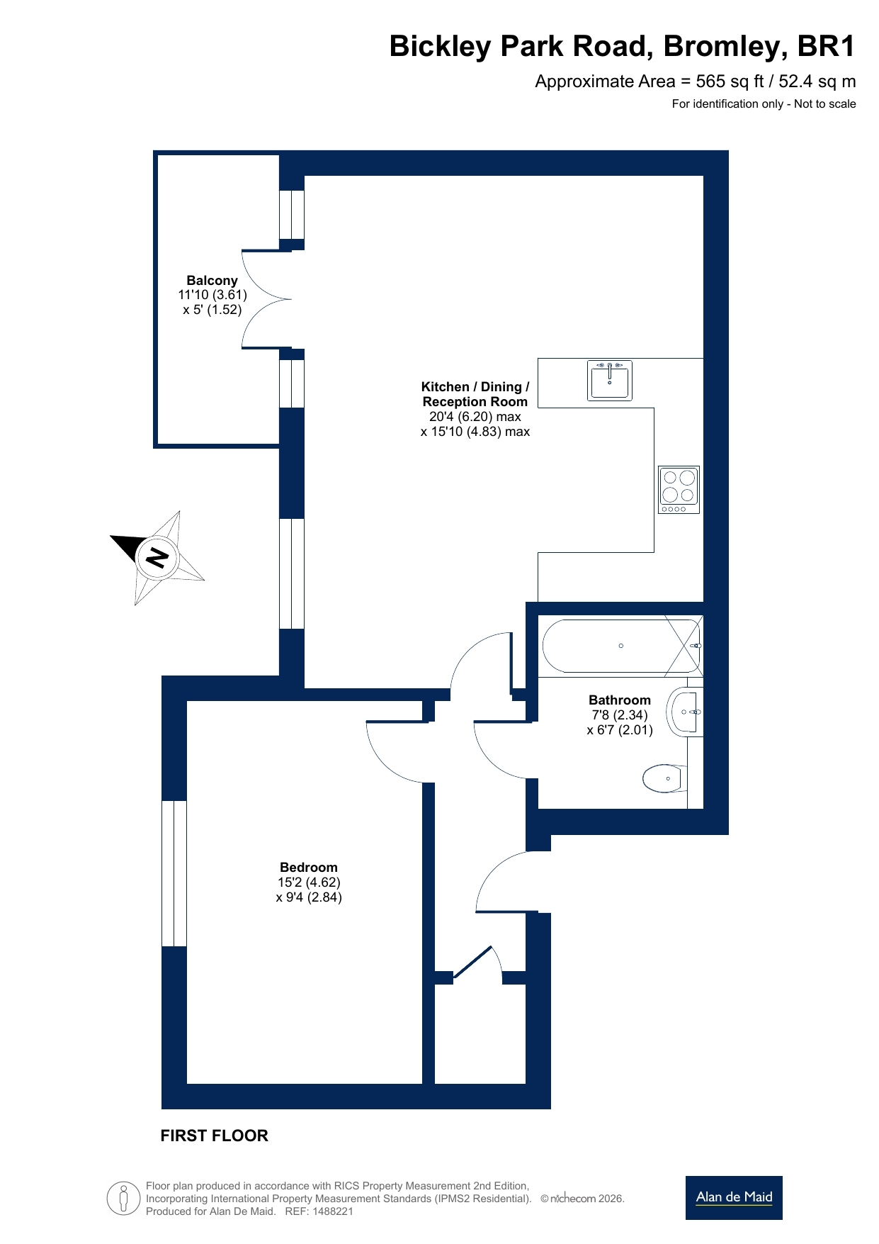 Flat 5, Durley Lodge,, Bickley Park Road, Bromley floorplan