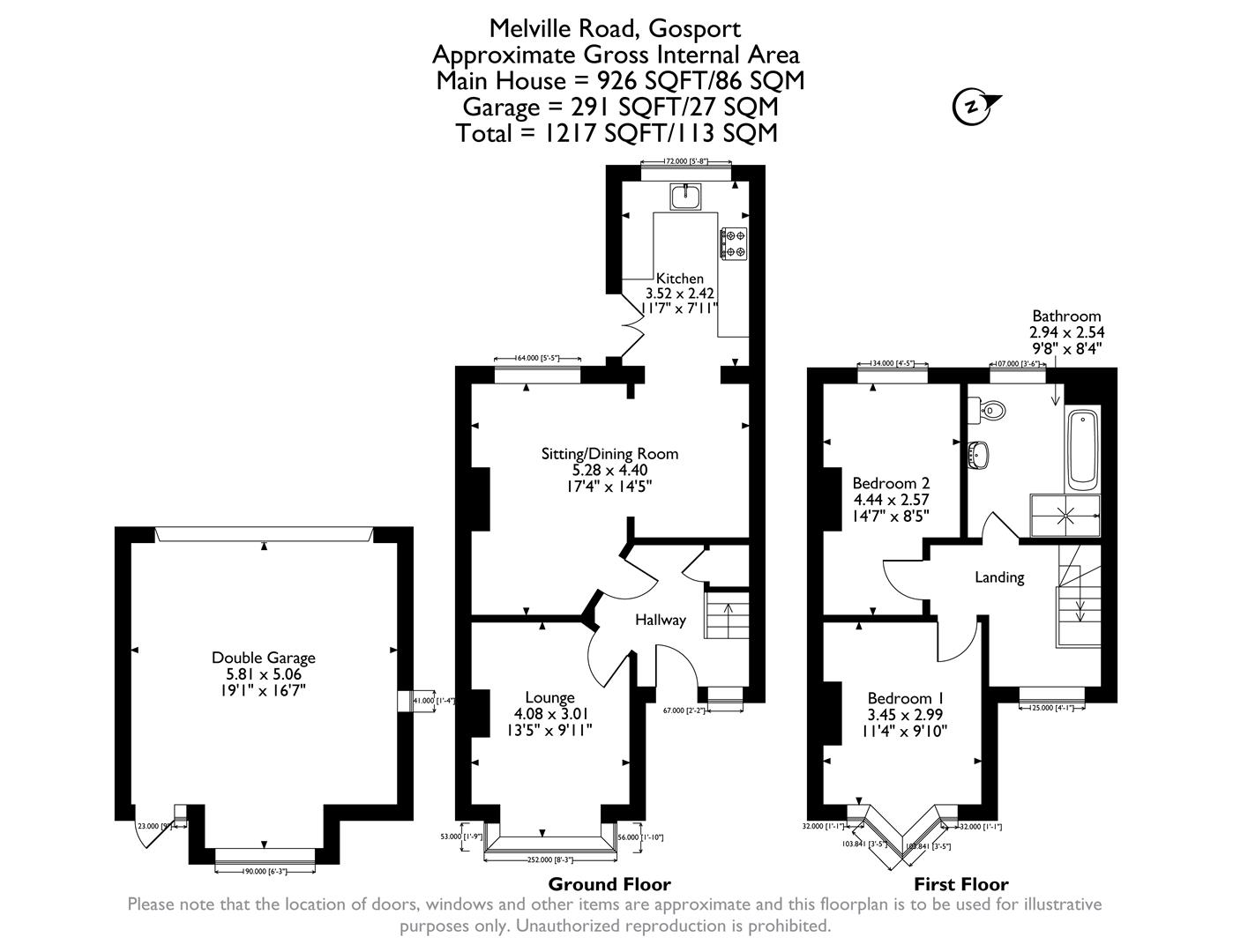 Melville Road, Gosport floorplan
