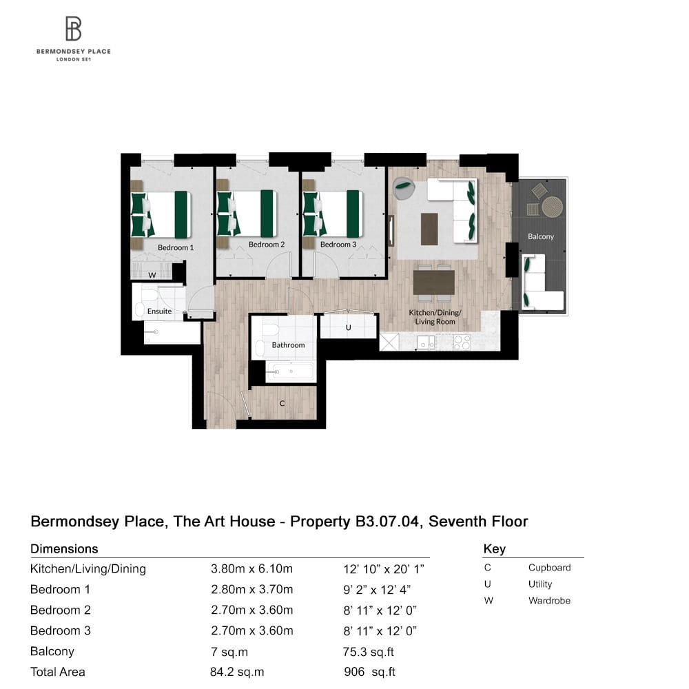 Bermondsey, Se1 5Ay, Bermondsey floorplan