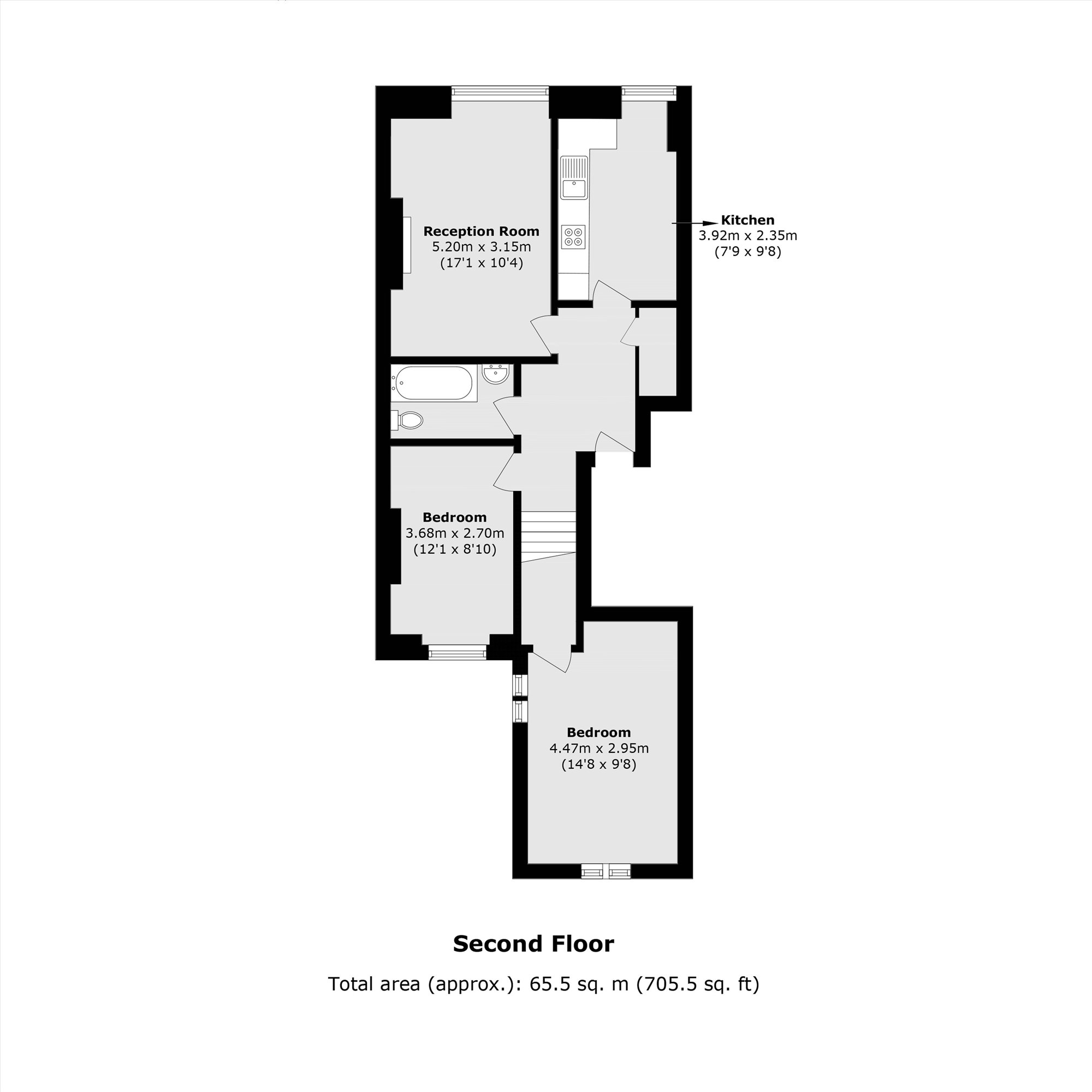 Flat 4, 10, Longridge Road, London floorplan