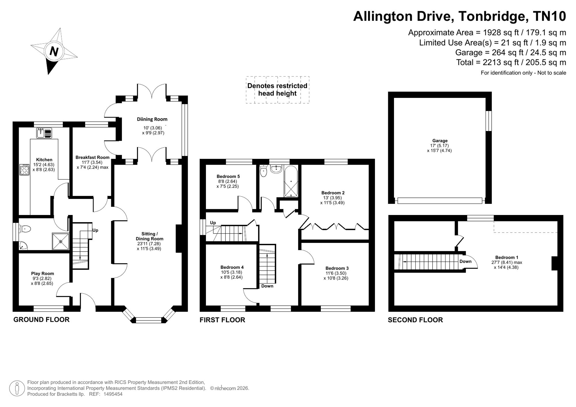 60 Allington Drive, Tonbridge floorplan