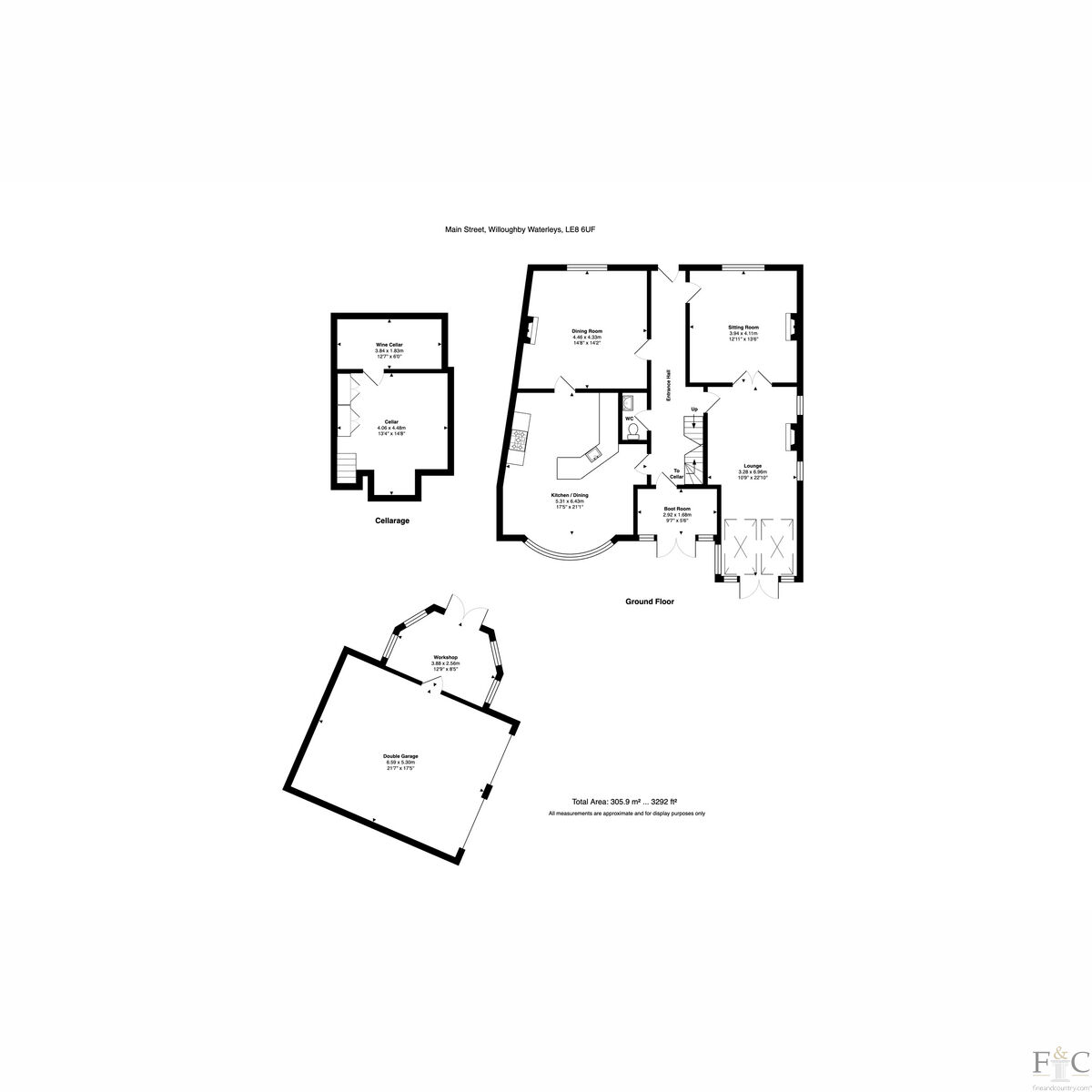 00, Main Street, Willoughby Waterleys floorplan