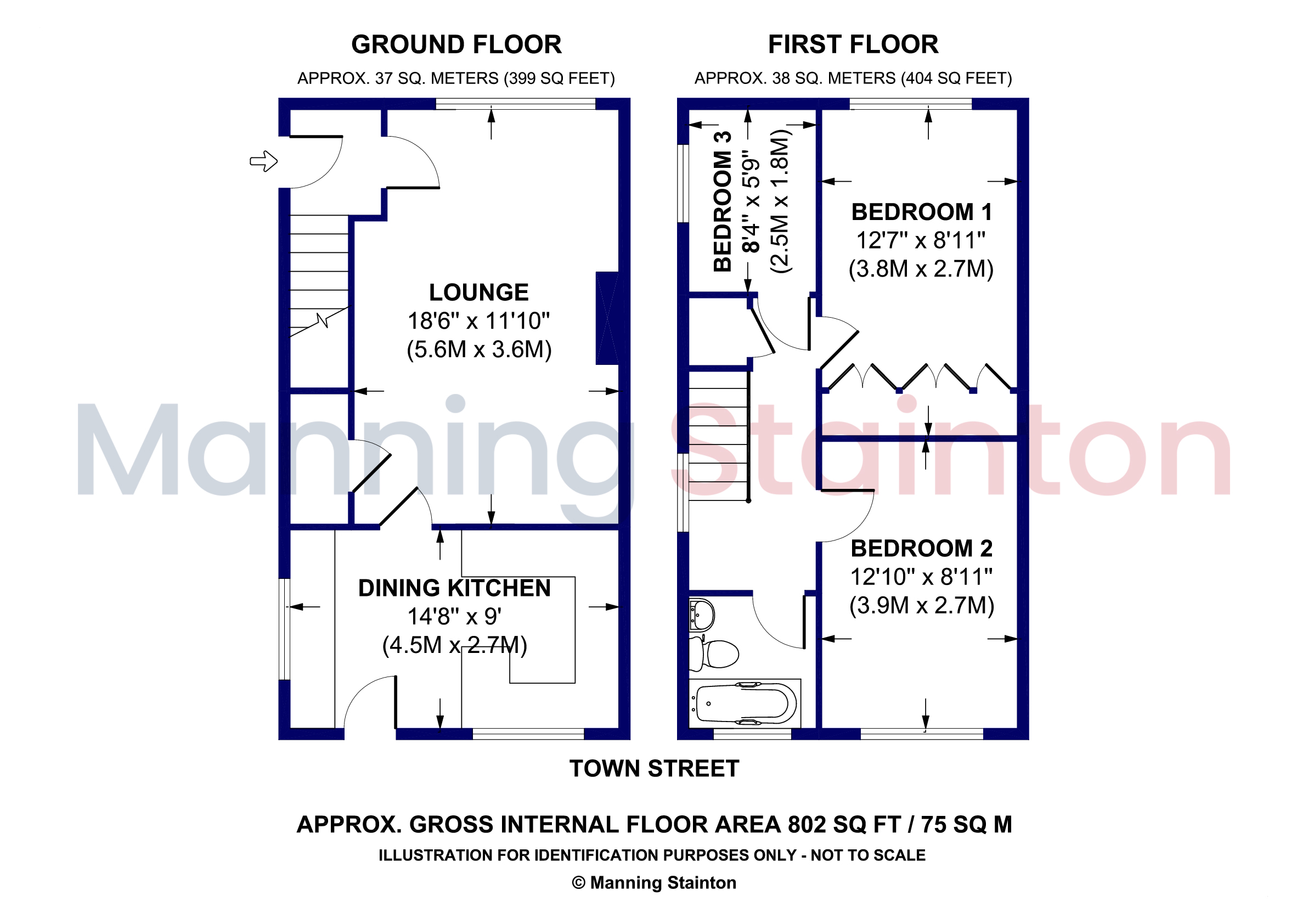 73, Town Street, Leeds floorplan