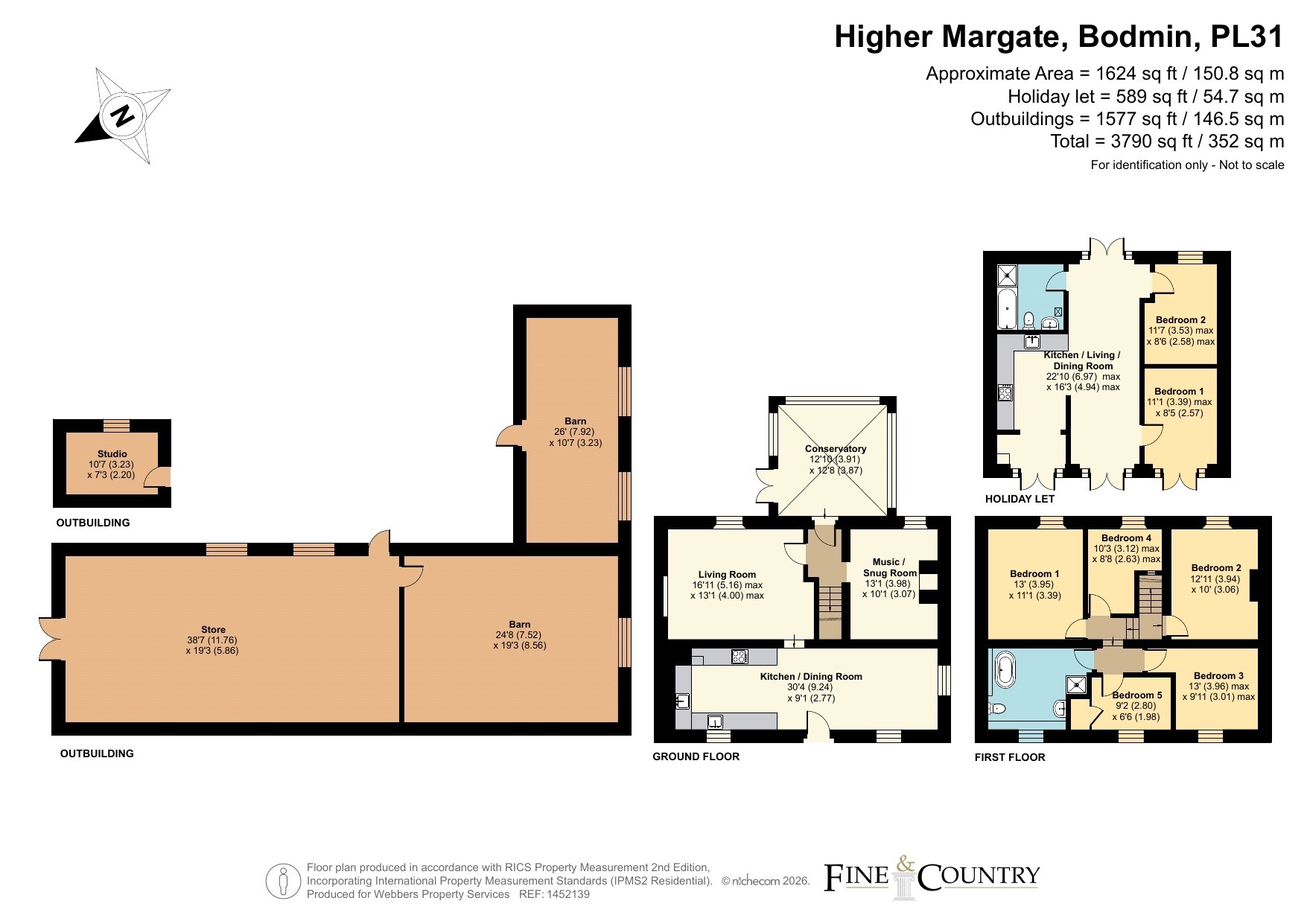 Higher Margate Farmhouse,, Cooksland Road, Cornwall floorplan