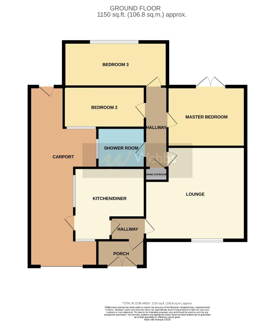 99, Springhill Road, Burntwood floorplan