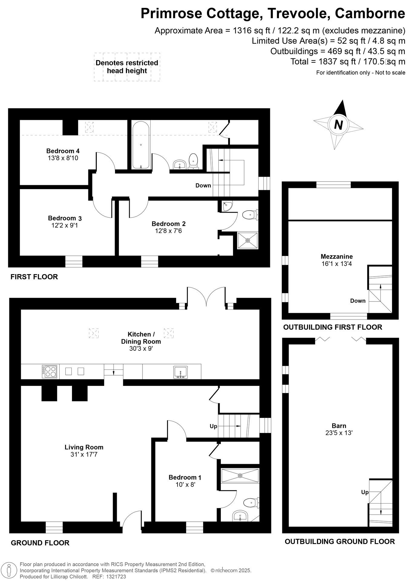 Primrose Cottage, Camborne floorplan