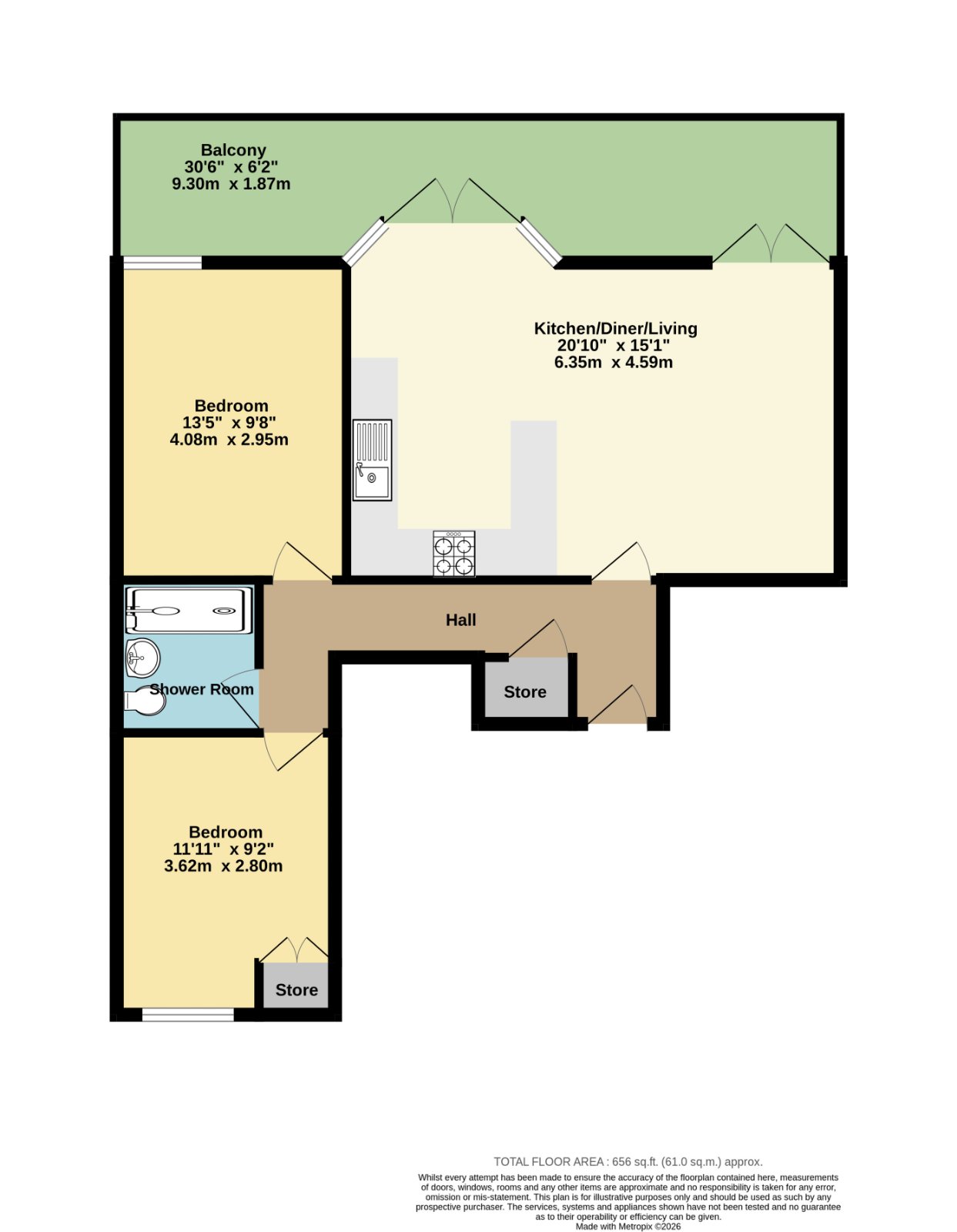 Flat 6, Granville Court,, D'este Road, Kent floorplan