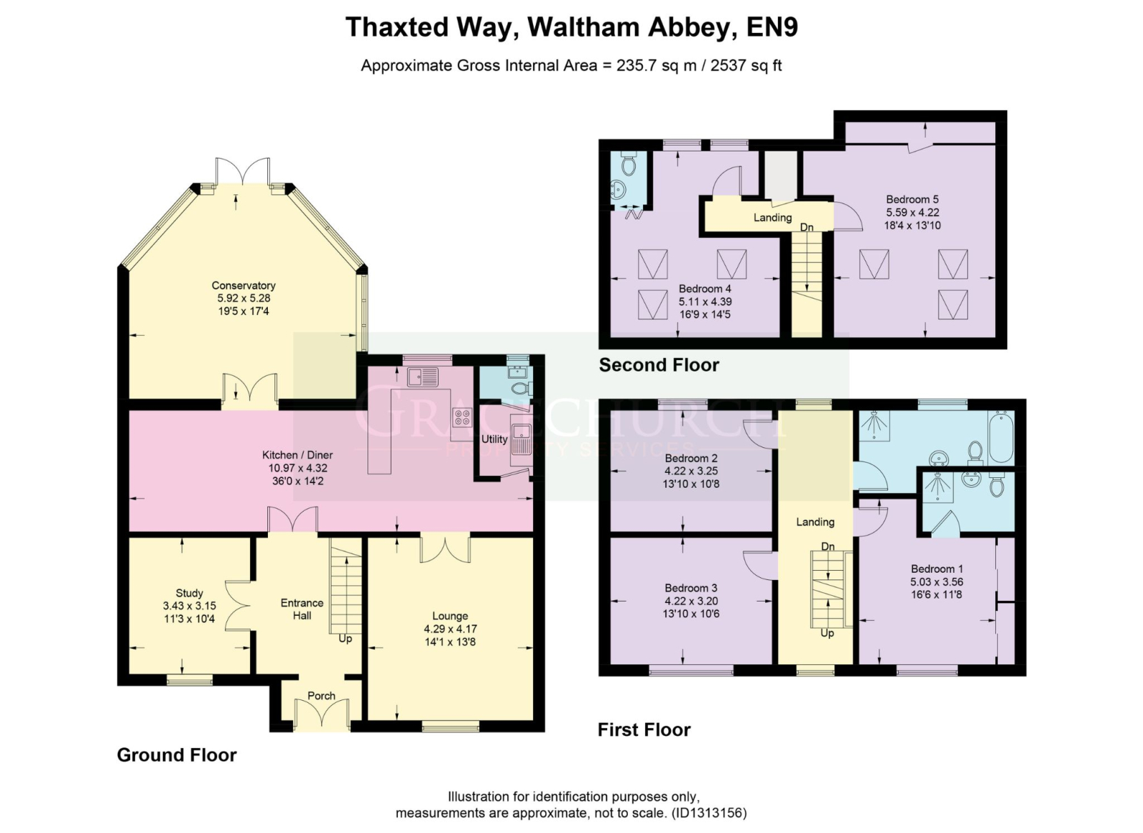 23 Thaxted Way, Waltham Abbey floorplan